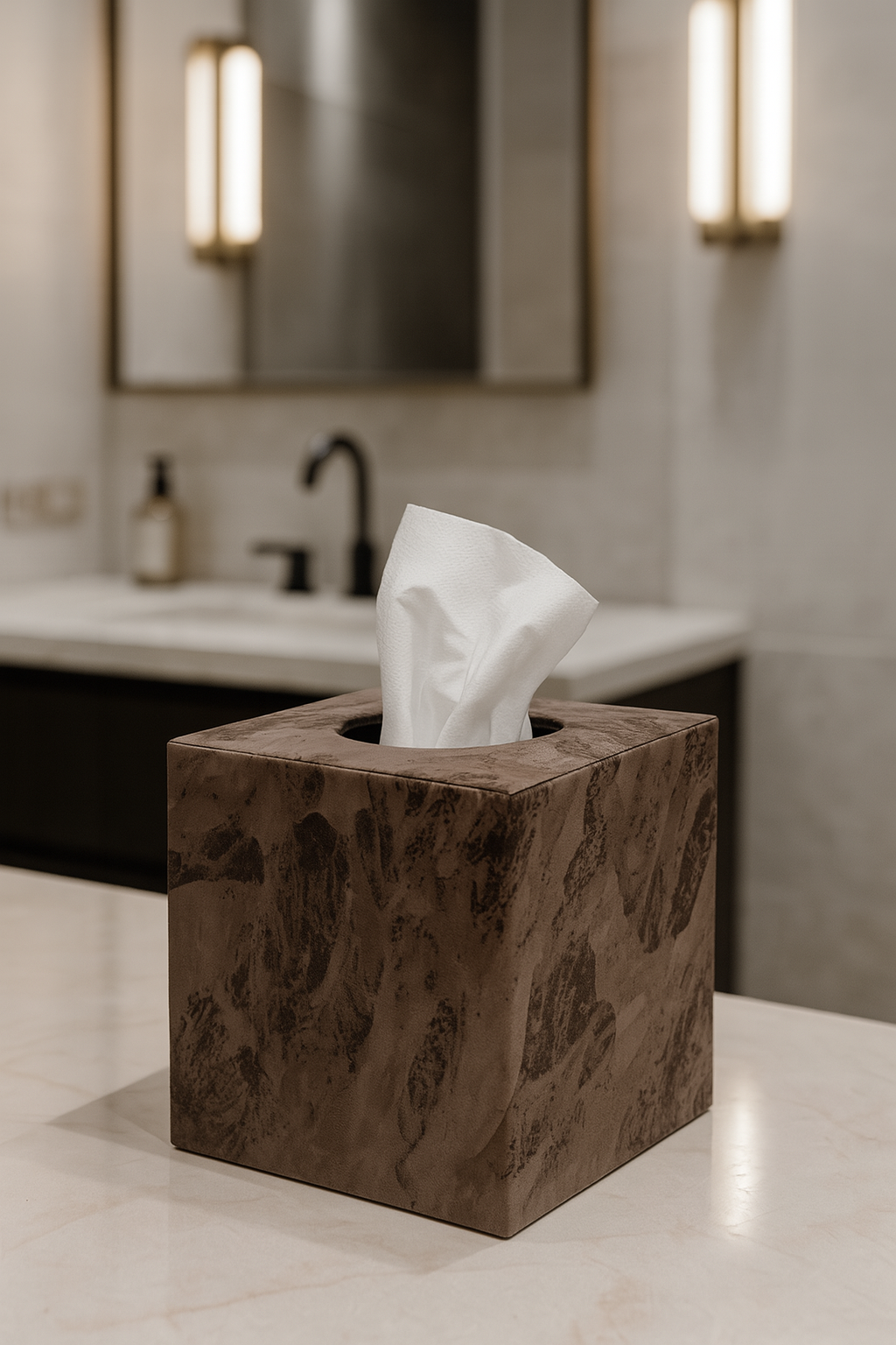Indo Mocha Square Tissue Box