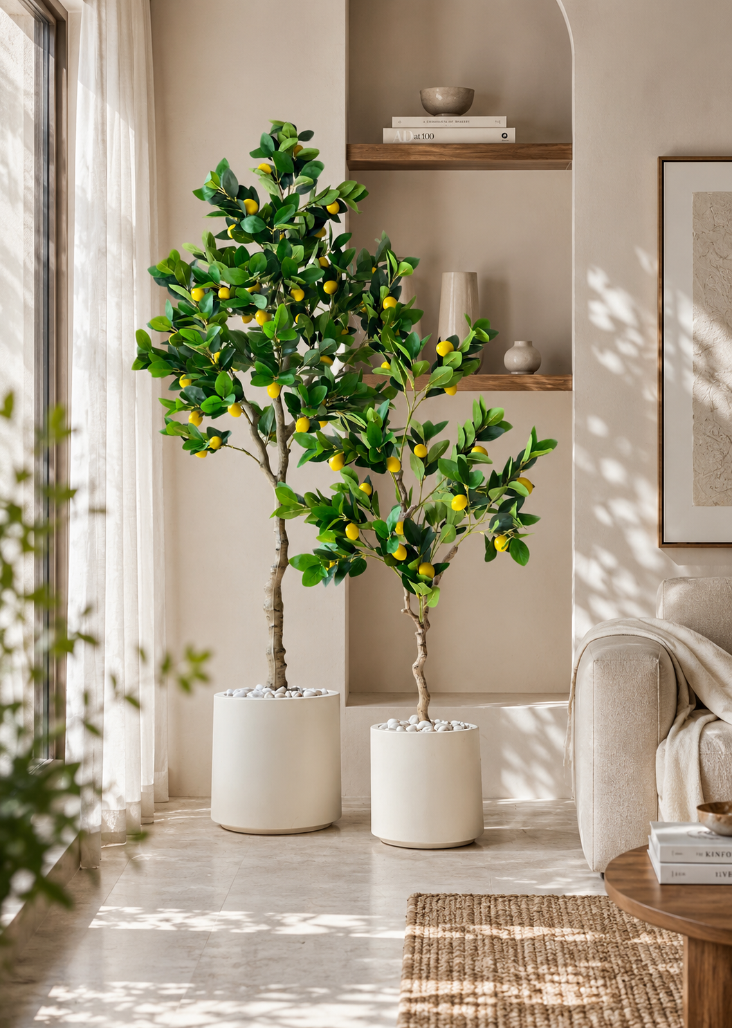 Artificial Tropical Lemon Plant - 6.5 Feet
