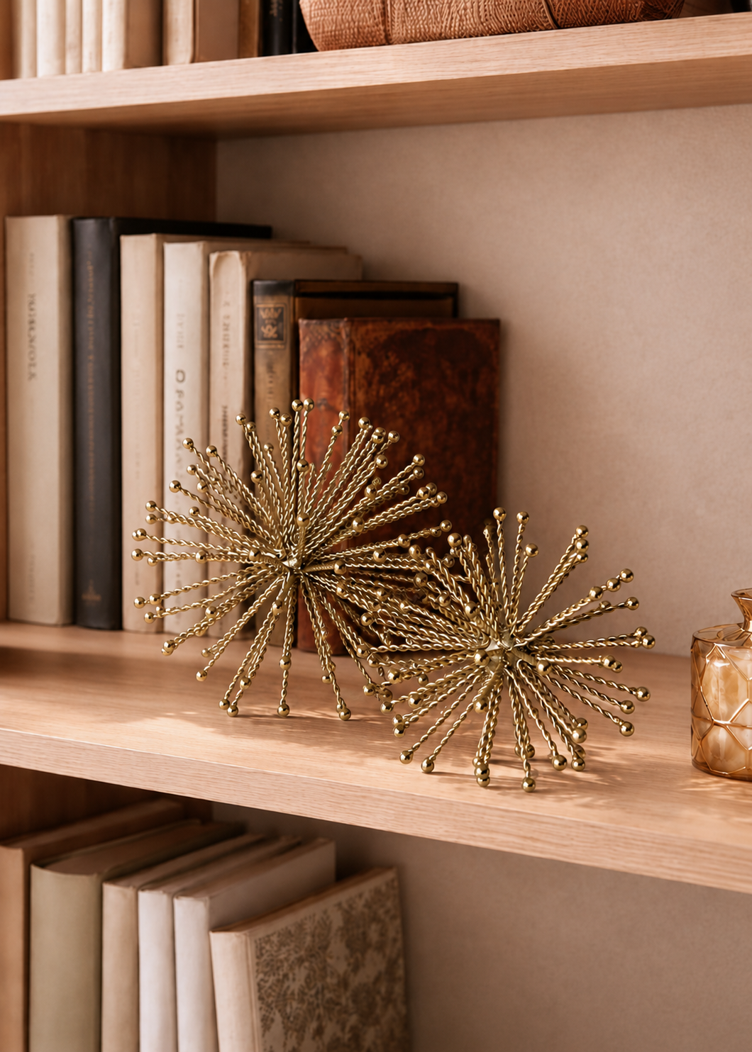 Braided Gold Balls - Set of 2