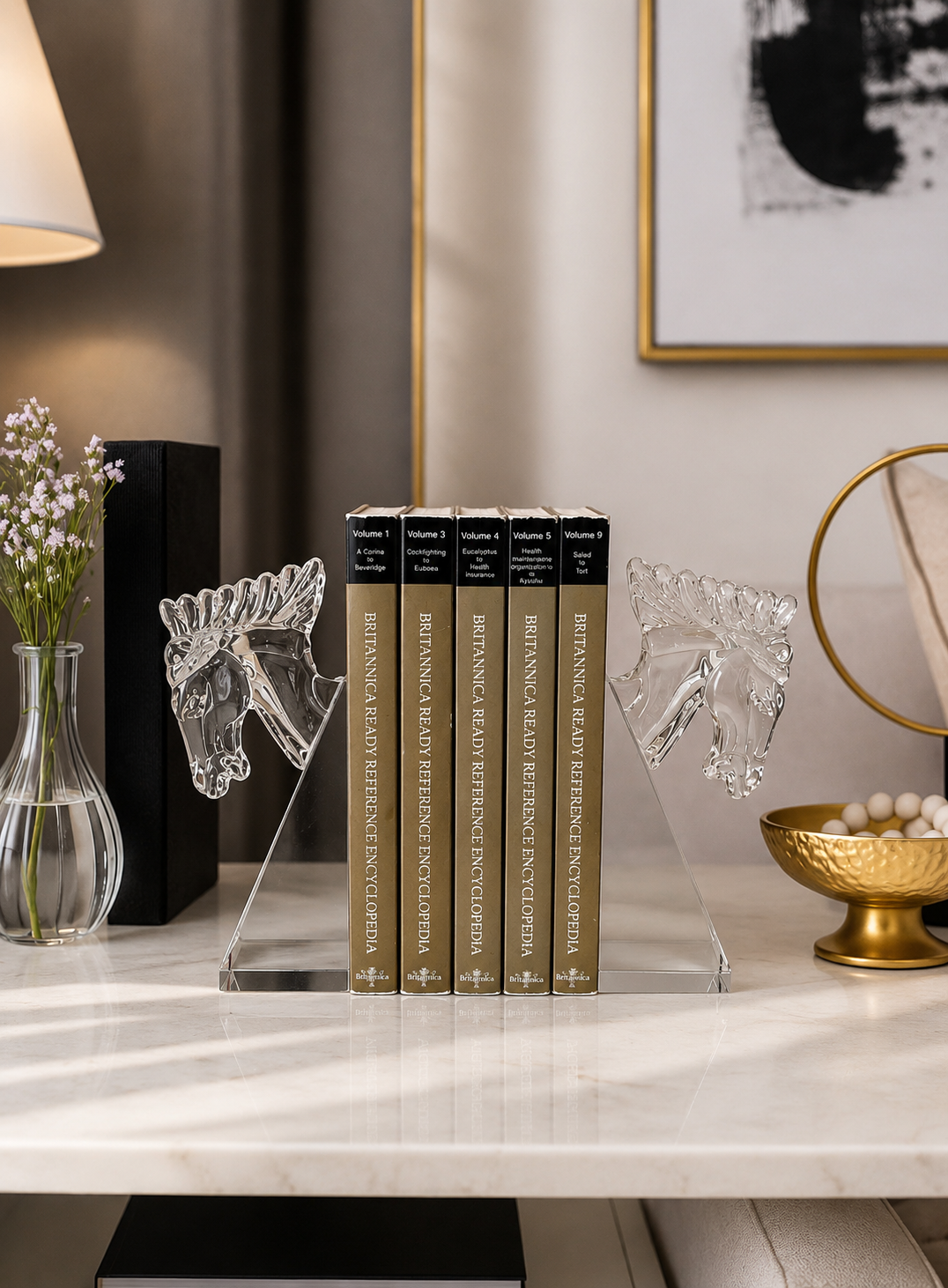 Stallion Crystal Bookend - Set of 2