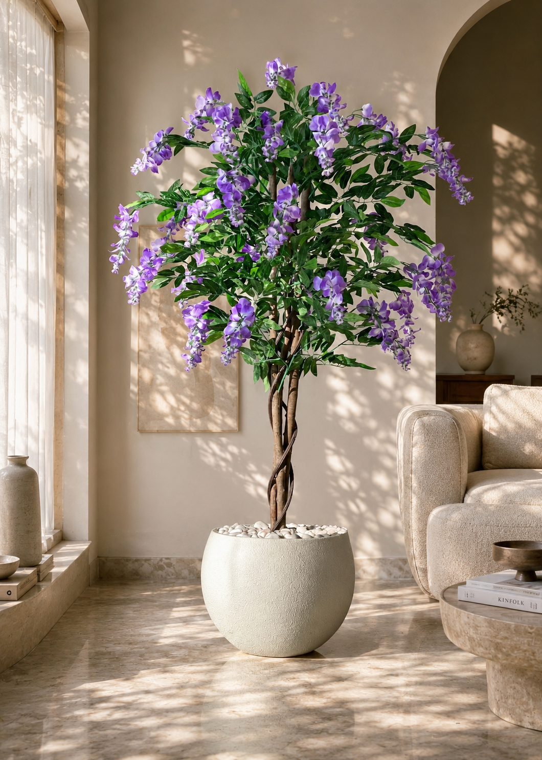 Artificial Sweet Pea Lavender Plant - 5 Feet