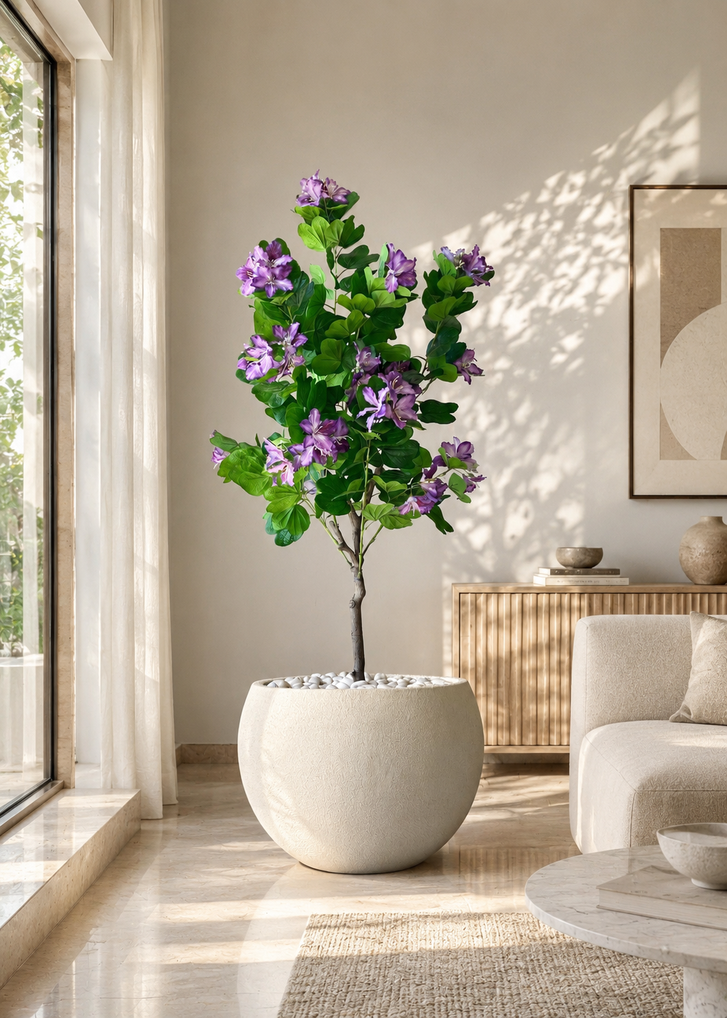 Artificial Lilac Bauhinia Plant - 5 Feet