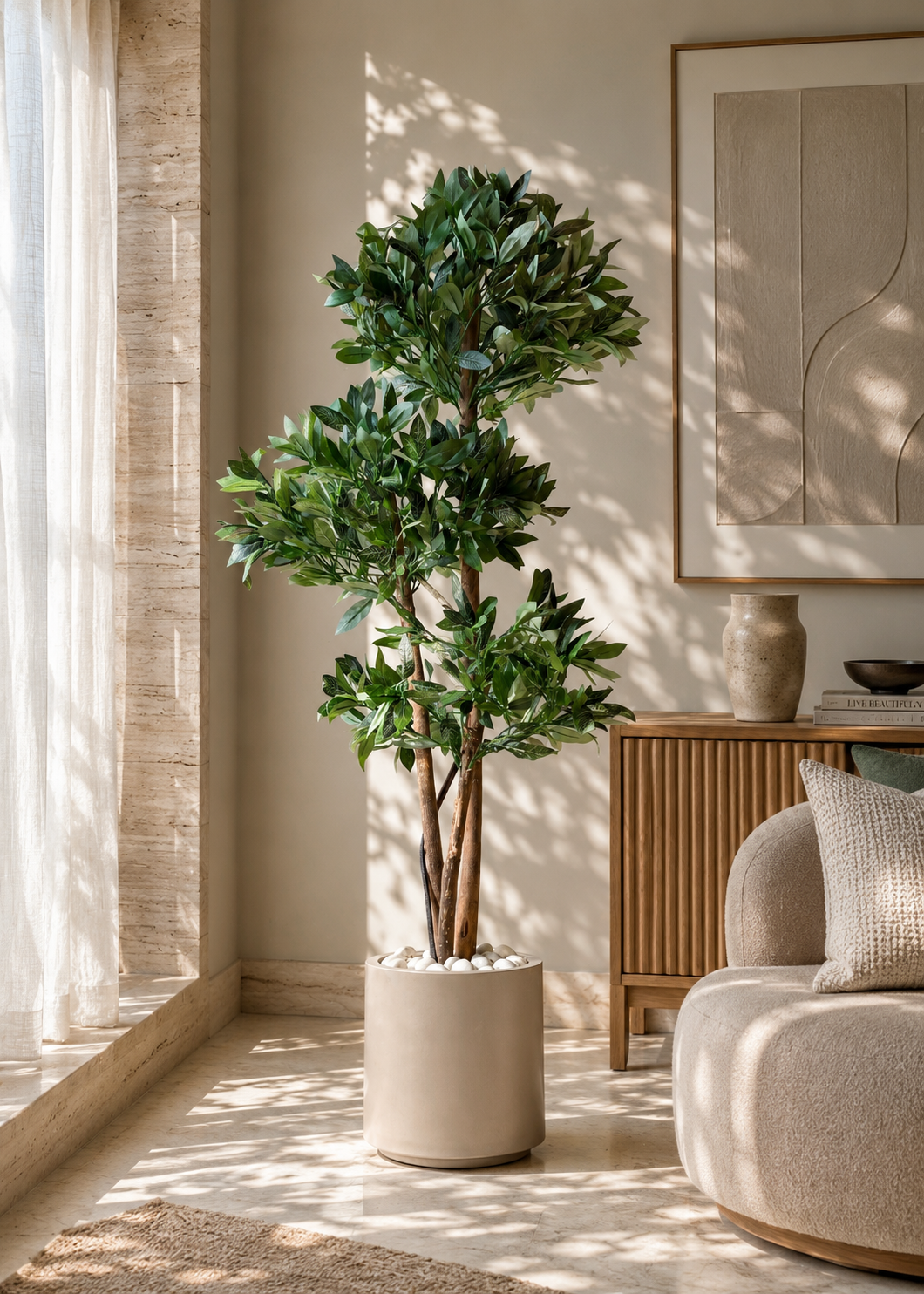 Artificial Bay Topiary Plant - 5 Feet