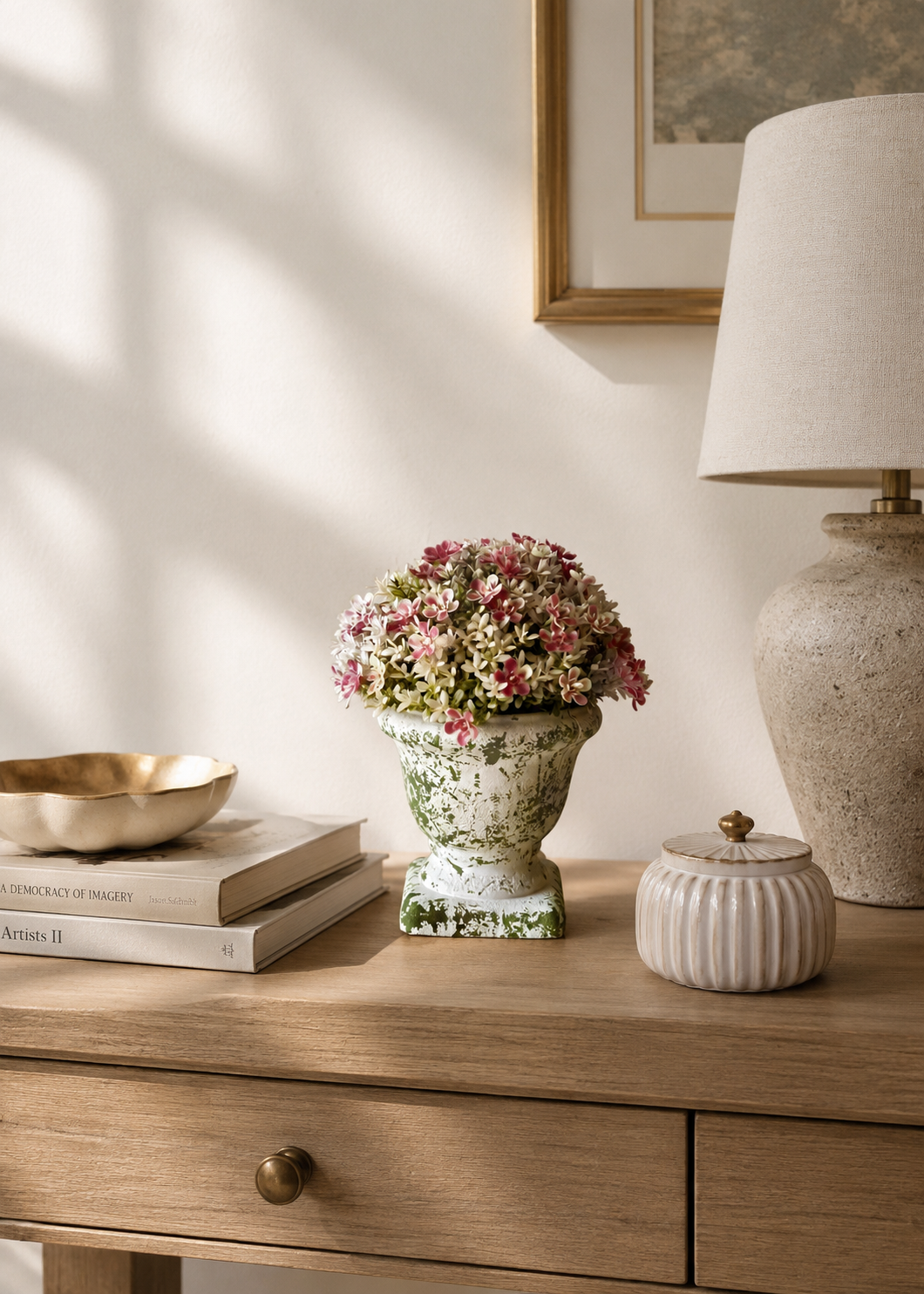 Artificial Fiora Mini Ball Plant – Deep Pink