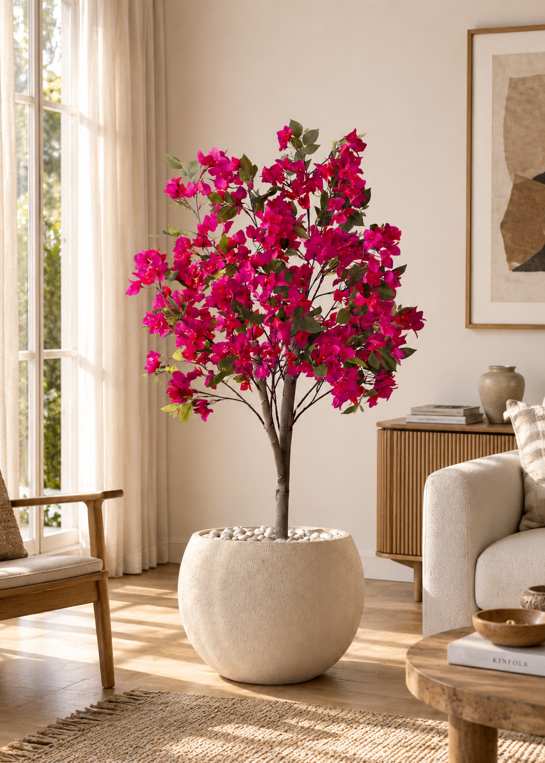 Artificial Pink Bougainvillea Plant - 5 Feet