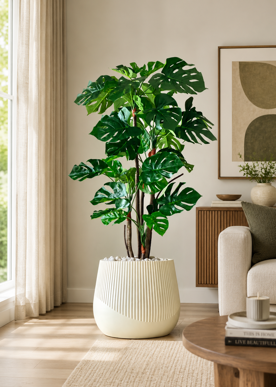 Artificial Crest Monstera Plant - 5.5 Feet