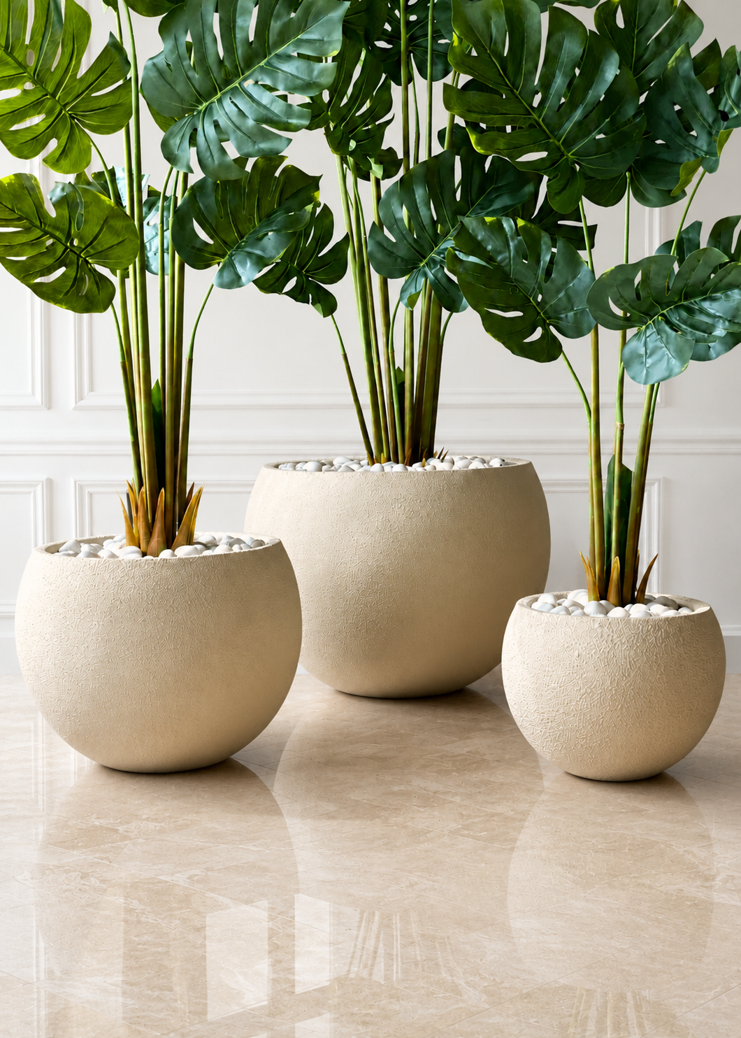 Lithos Planters - Beige