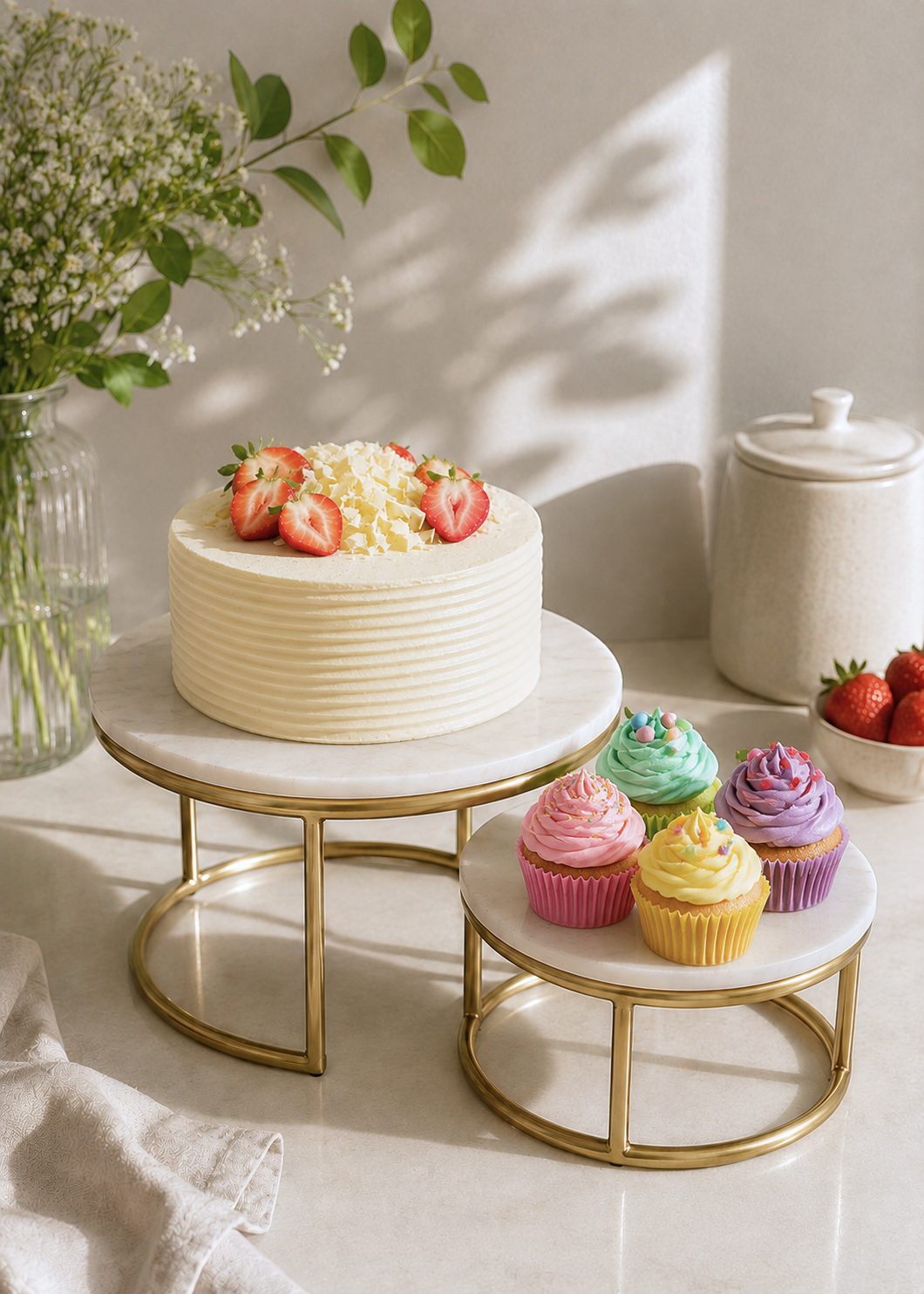 Soho Marble Cake Stand – Set of 2