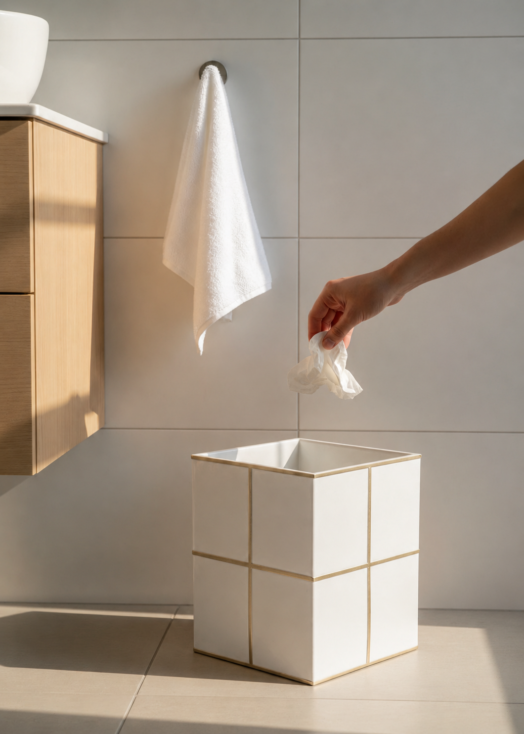 Axia Dustbin - Ivory