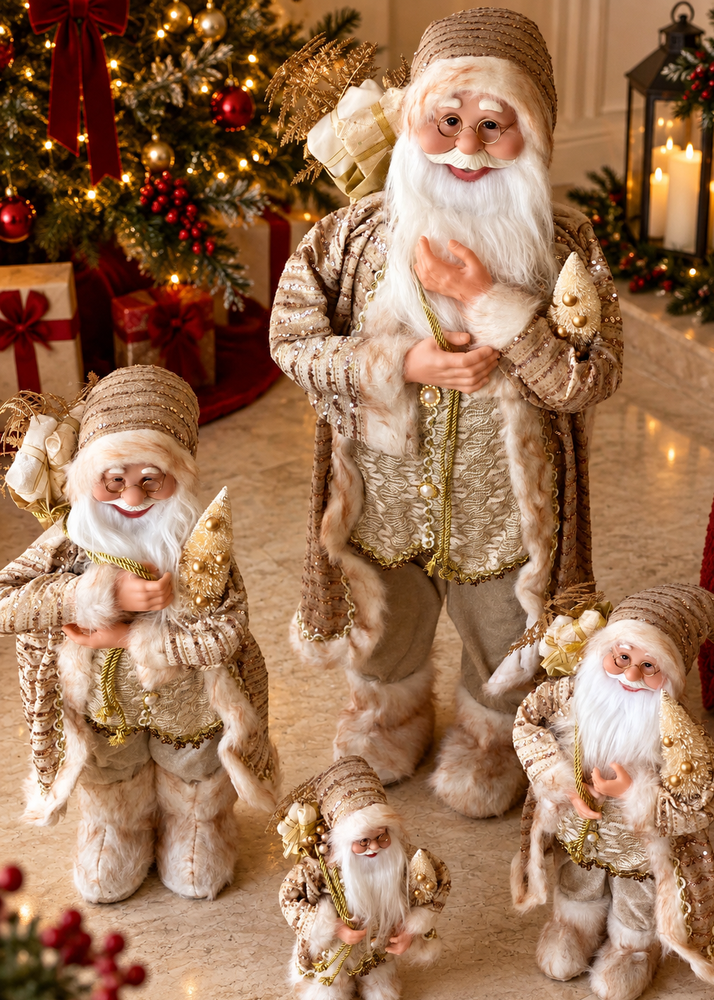 Christmas Jolly Santa Claus - 1.5 Feet (White)