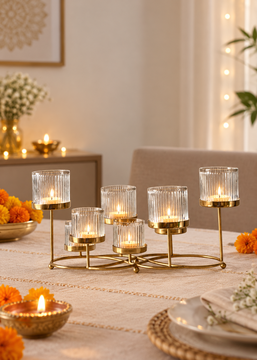 Meadow Fluted Tealight Holder – Set of 8