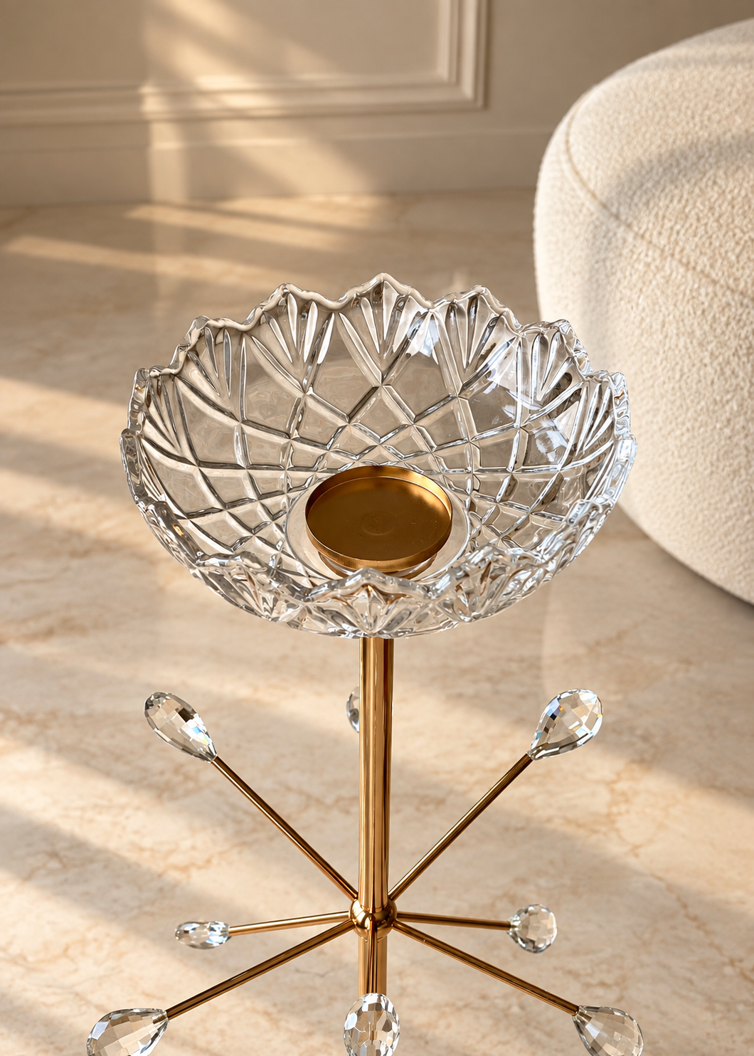 Zen Crystal Candle Urli - Large