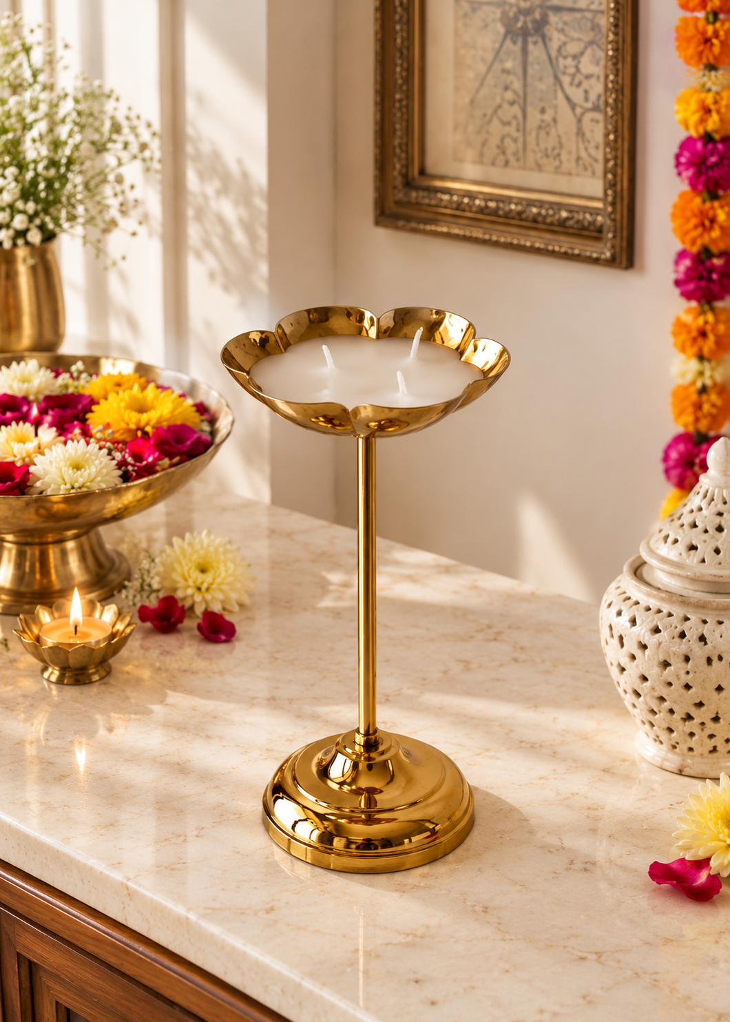 Mehrauli Wax Diya Stand – Set of 2