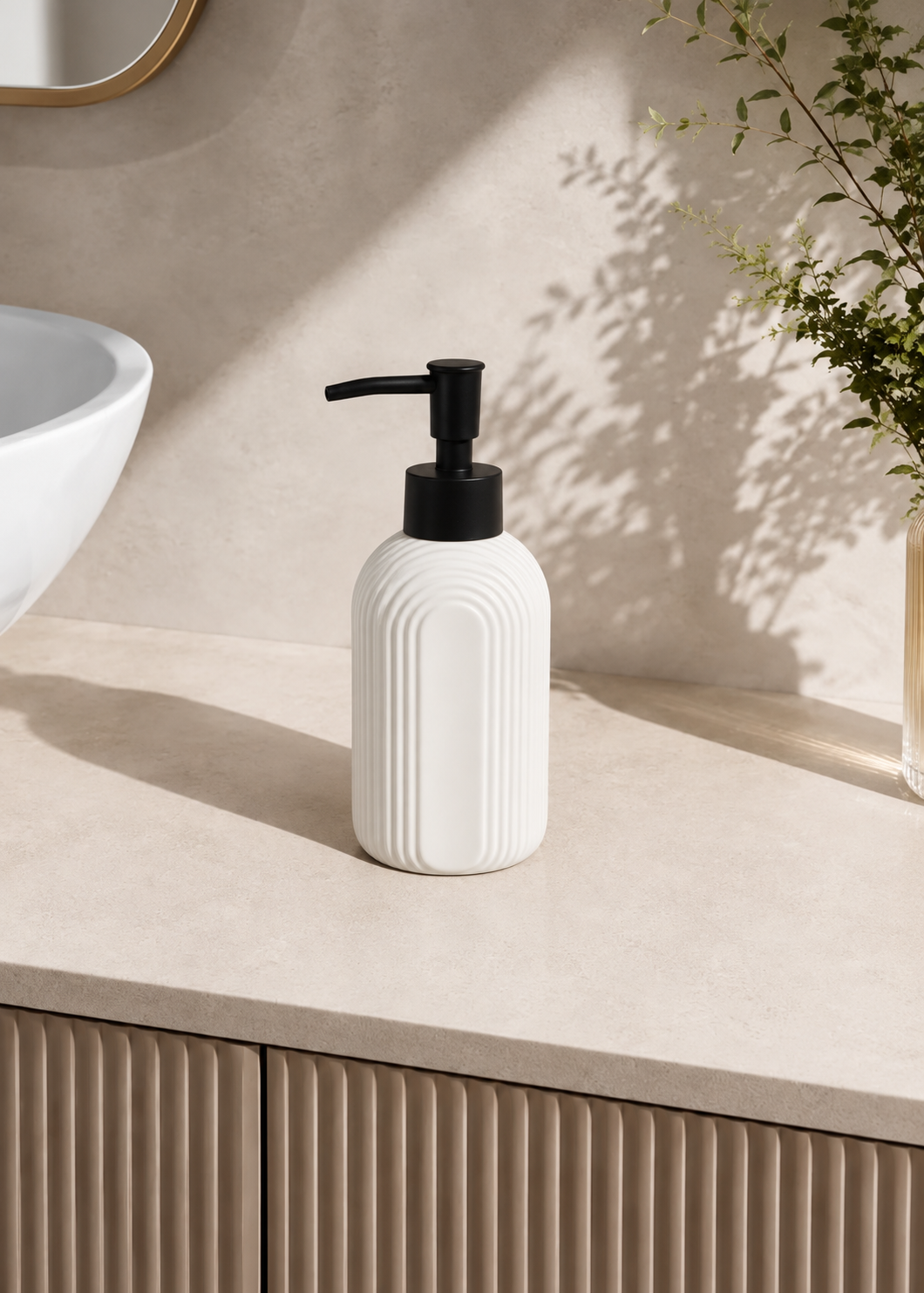 Mono Bathroom Dispenser - White