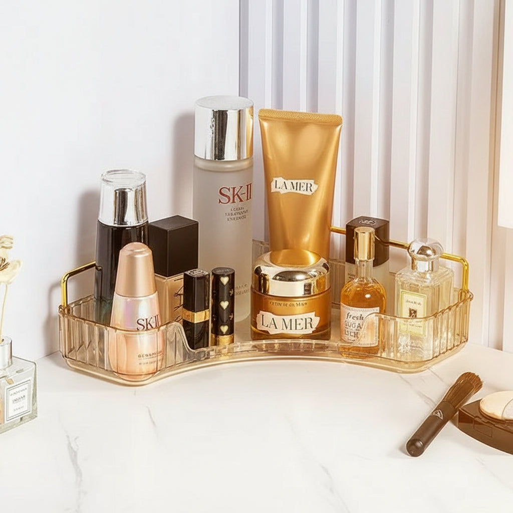 Corner Cosmetic Storage Rack - Amber