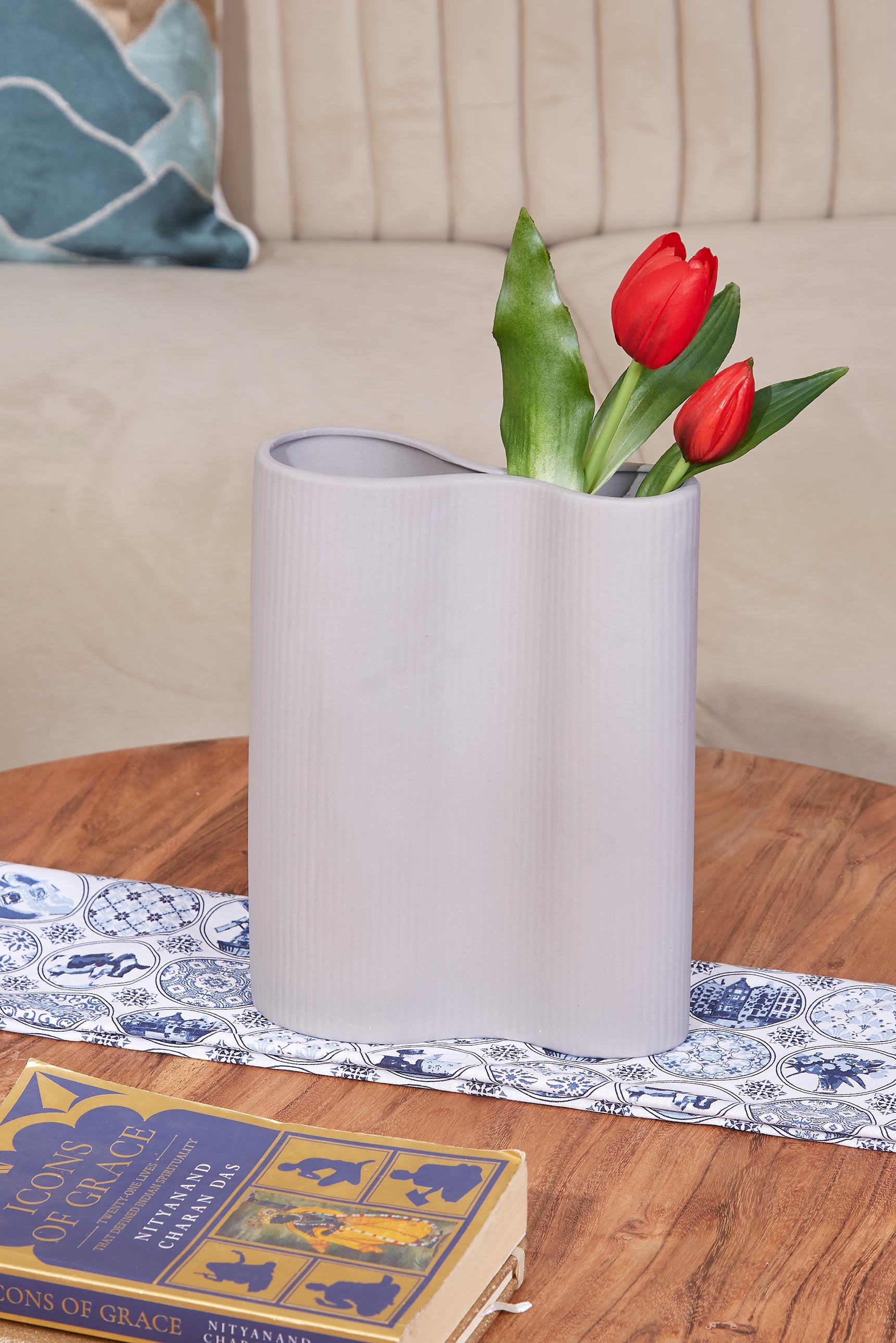 Valley Grey Dual Vase - Small