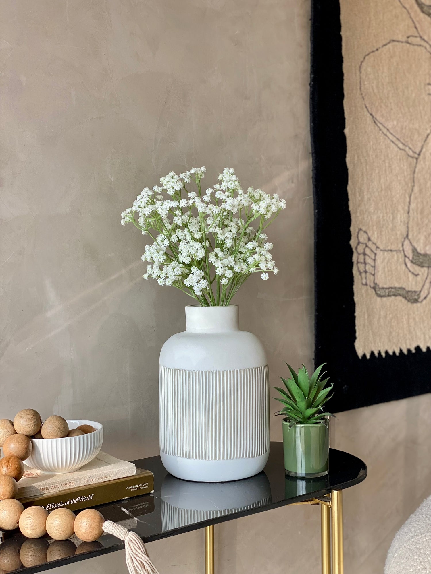 Artificial Babys Breath Bunch - Set of 2