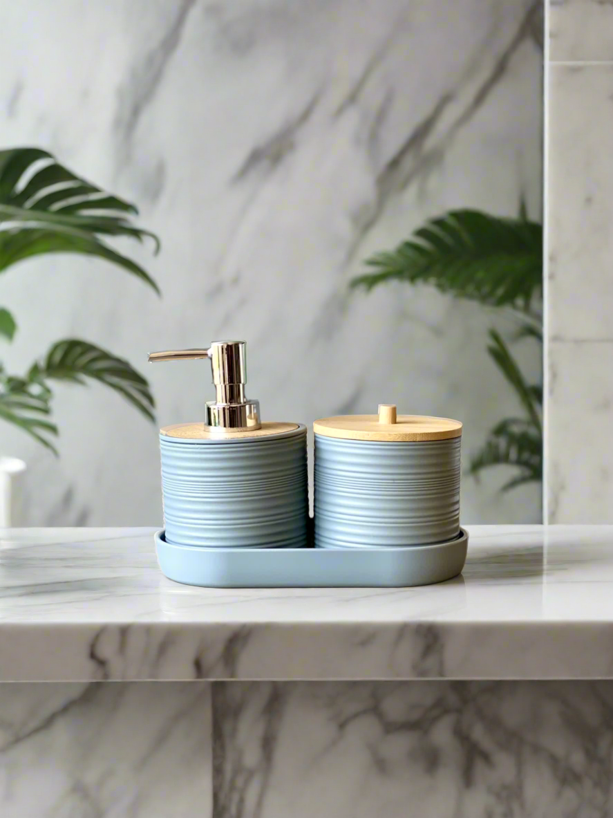 Amun Bathroom Set - Grey (Set of 3)