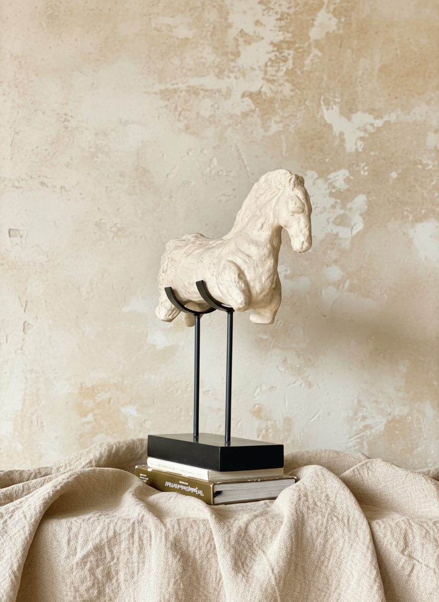 Terracotta Phantom Horse Sculpture
