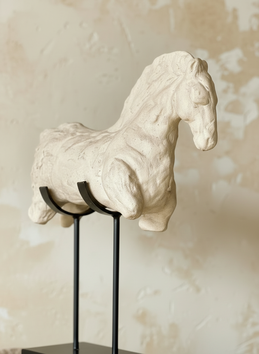 Terracotta Phantom Horse Sculpture