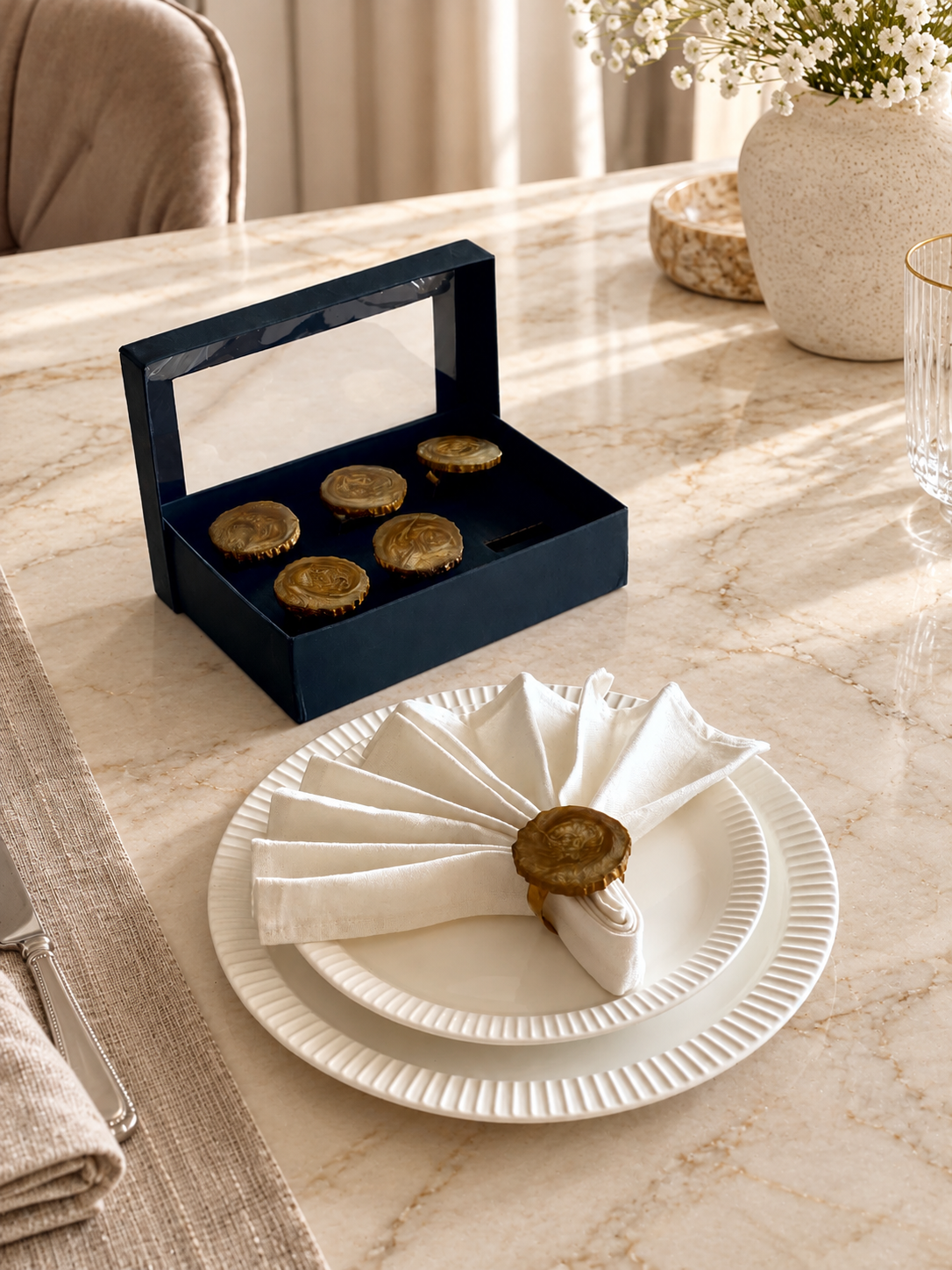 Antique Napkin Rings - Set of 6