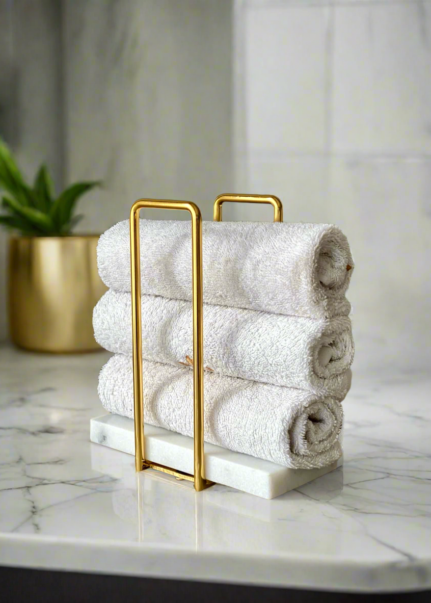Imperial Napkin Holder - White & Gold