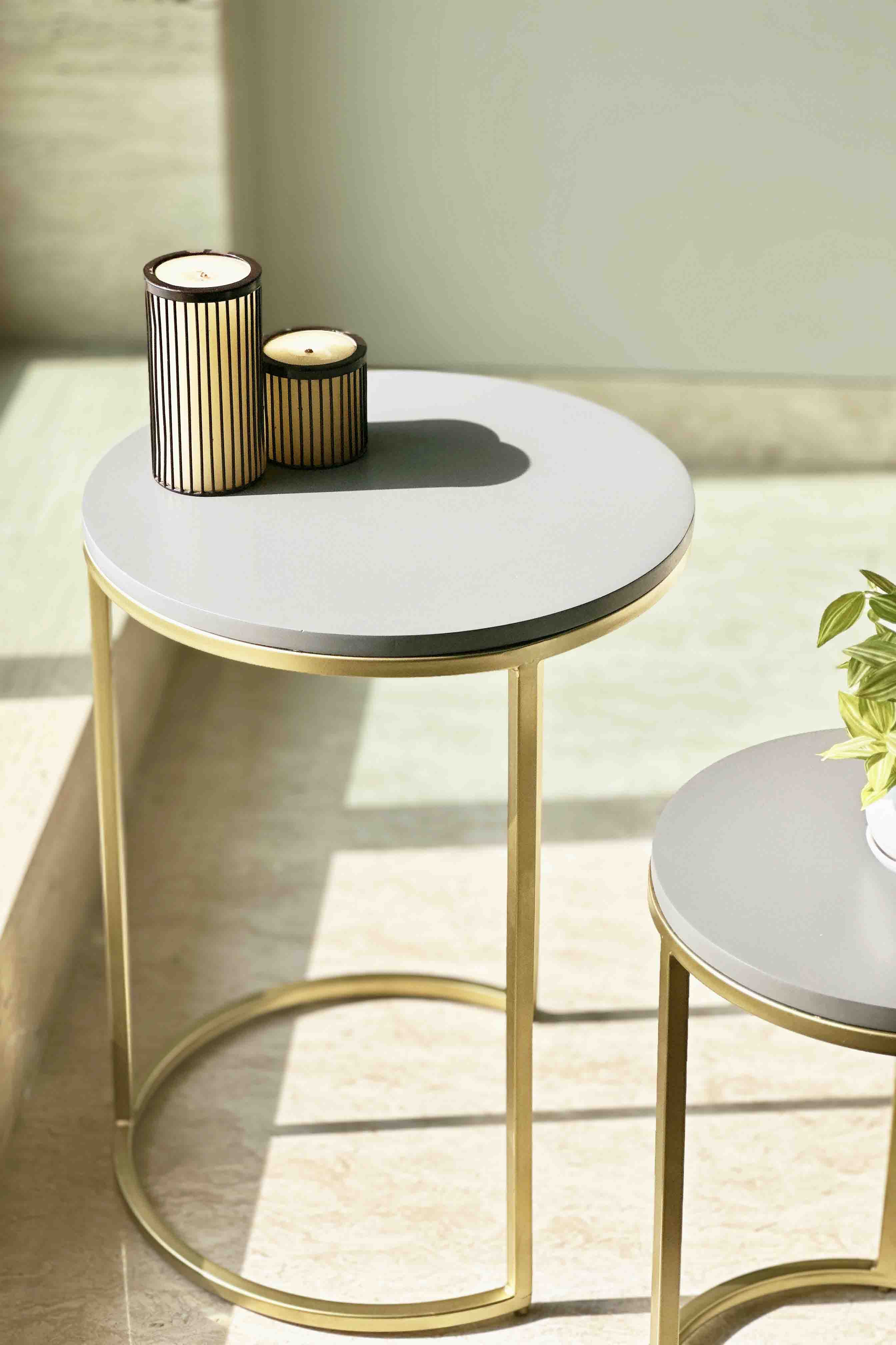 Oxford Grey Wooden Table (Set of 2)