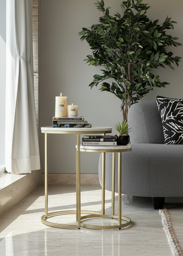 Oxford Marble Side Table (Set of 2)