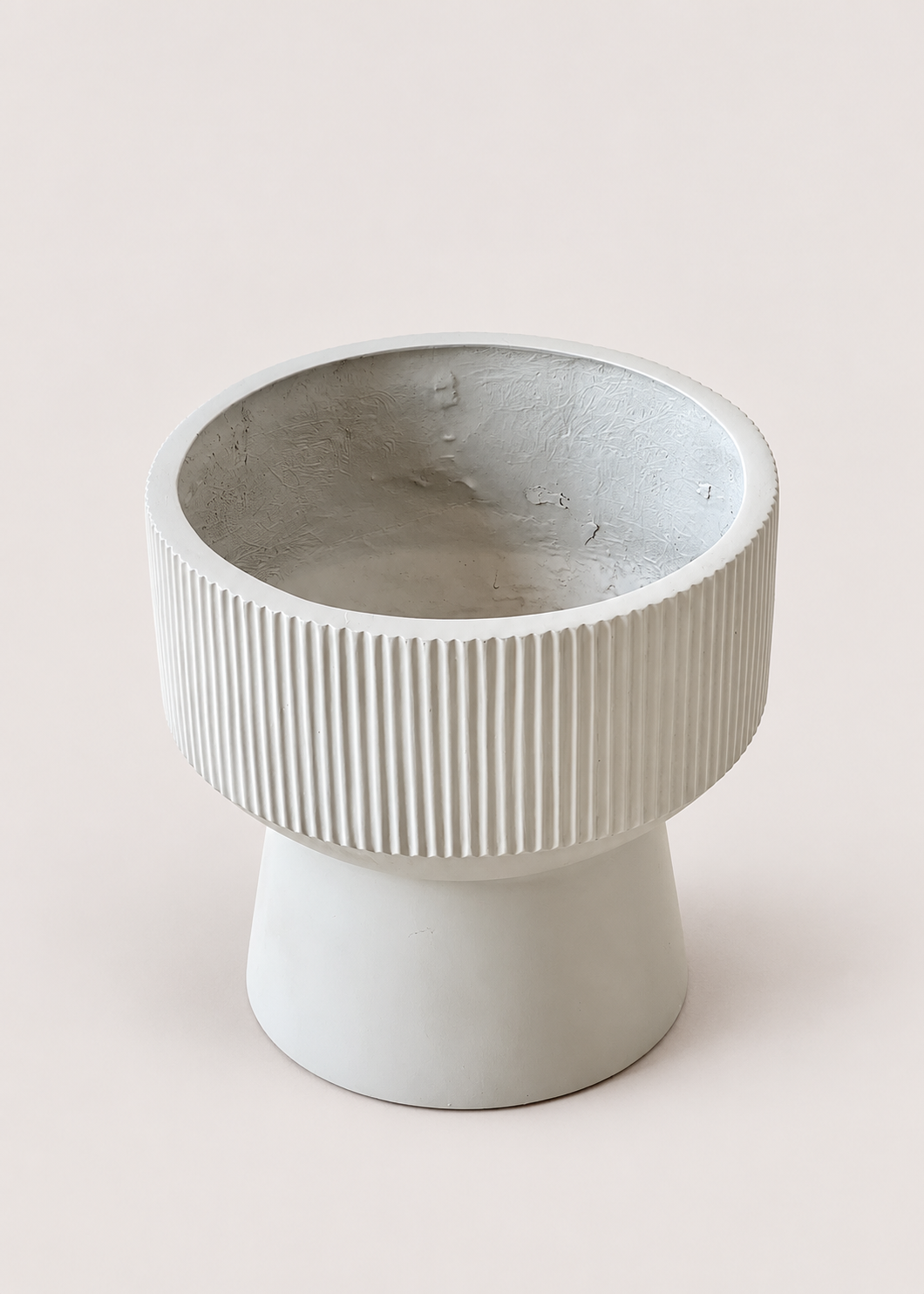 Sora Ripple Planters - Light Grey