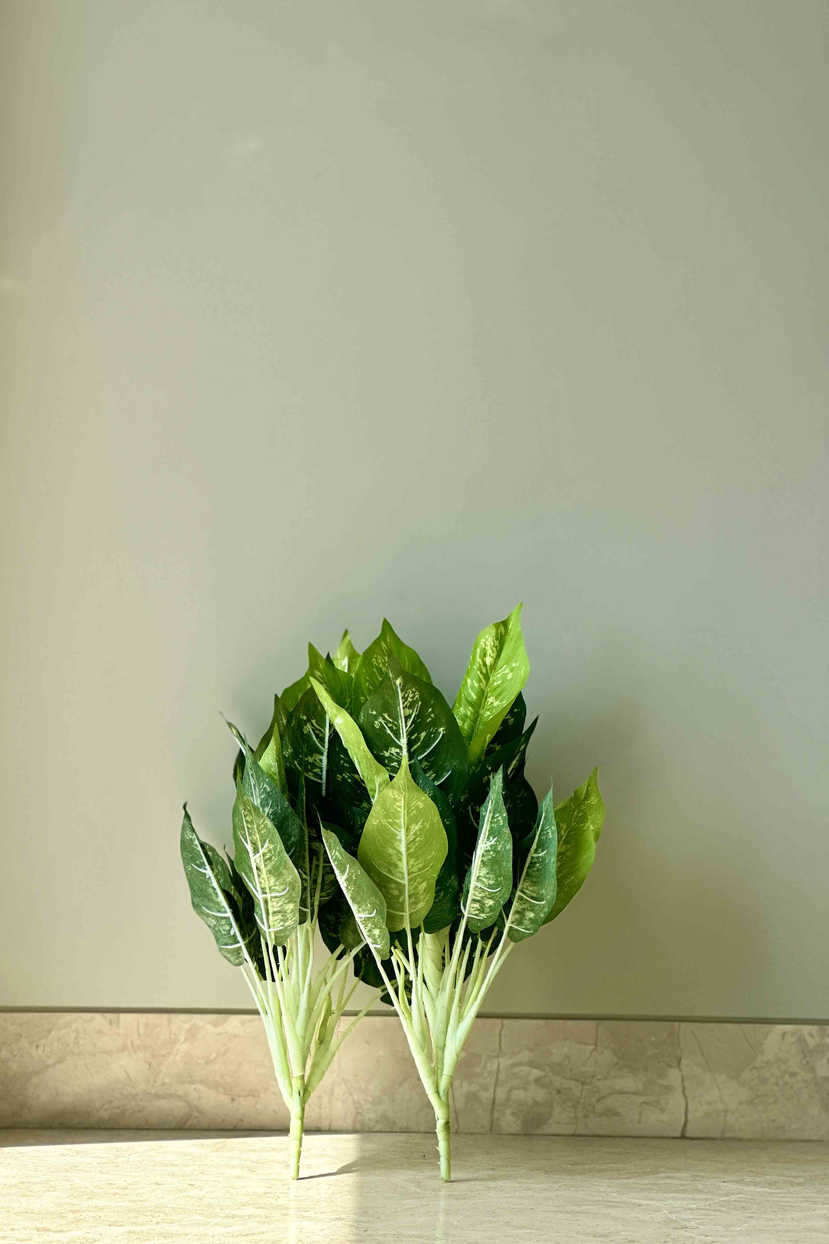 Artificial Peace Lilly Light Green - 1.5 Feet (Set Of 2)