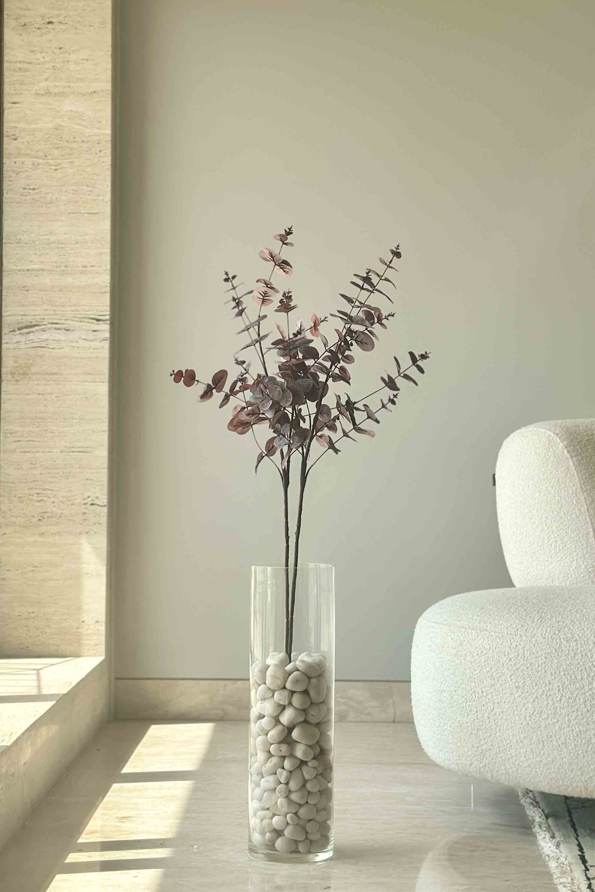 Artificial Red Eucalyptus Plant - 3 Feet (Set Of 2)