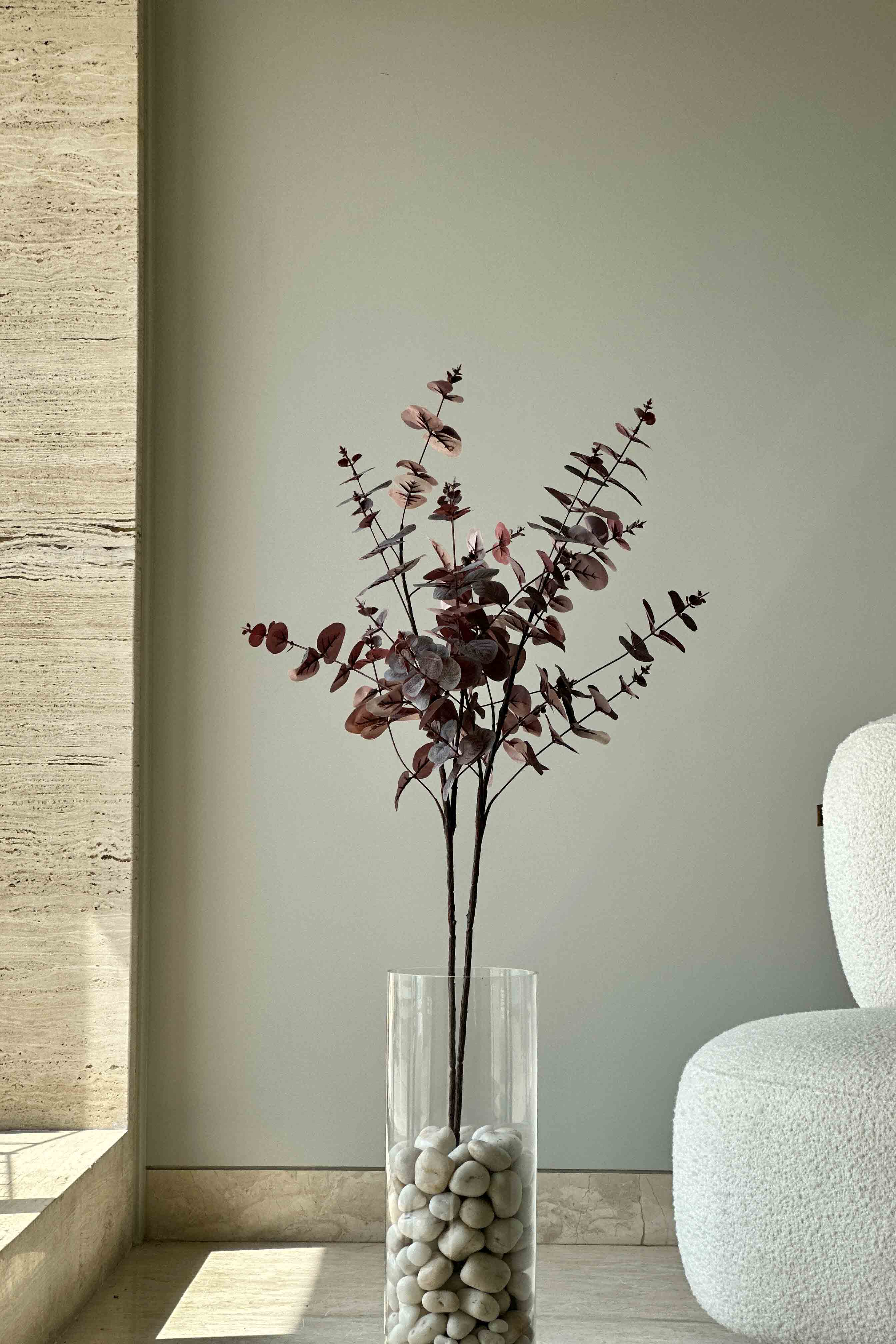 Artificial Red Eucalyptus Plant - 3 Feet (Set Of 2)