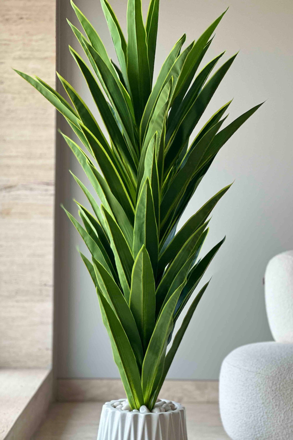 Artificial Green & Yellow Dracaena Plant - 5 Feet