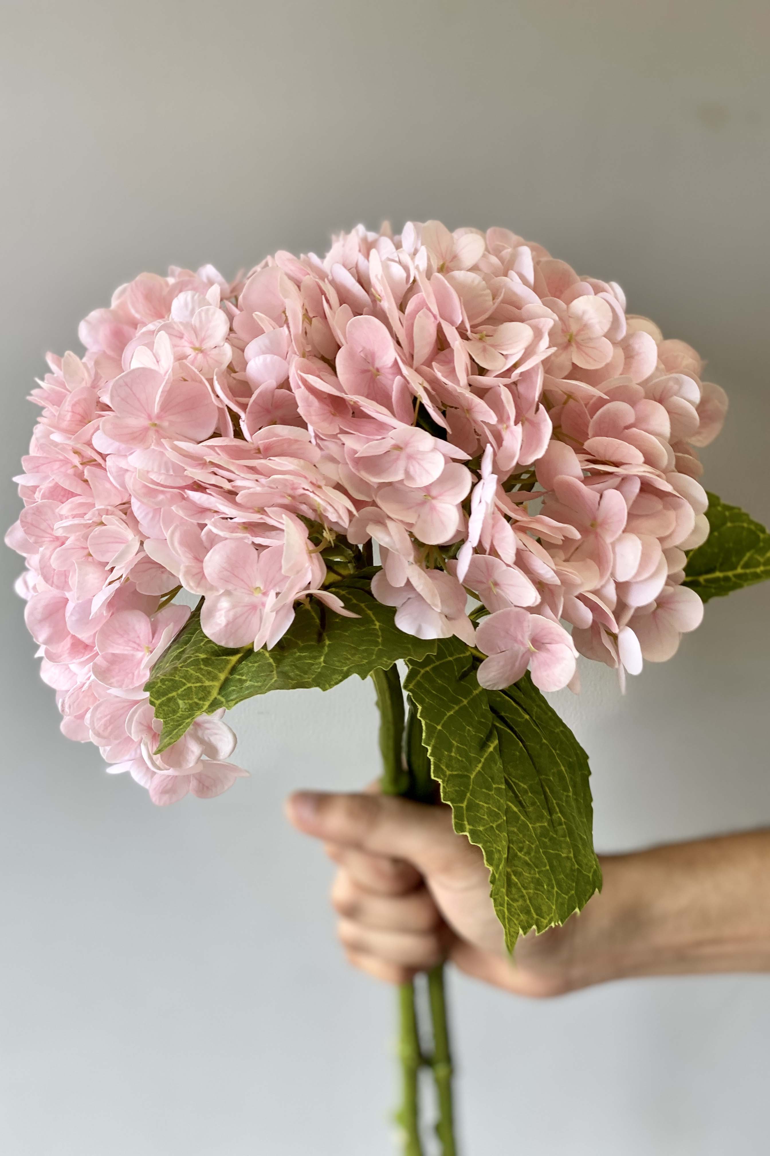 Artificial Pink Hydrangea Flower - Set Of 2