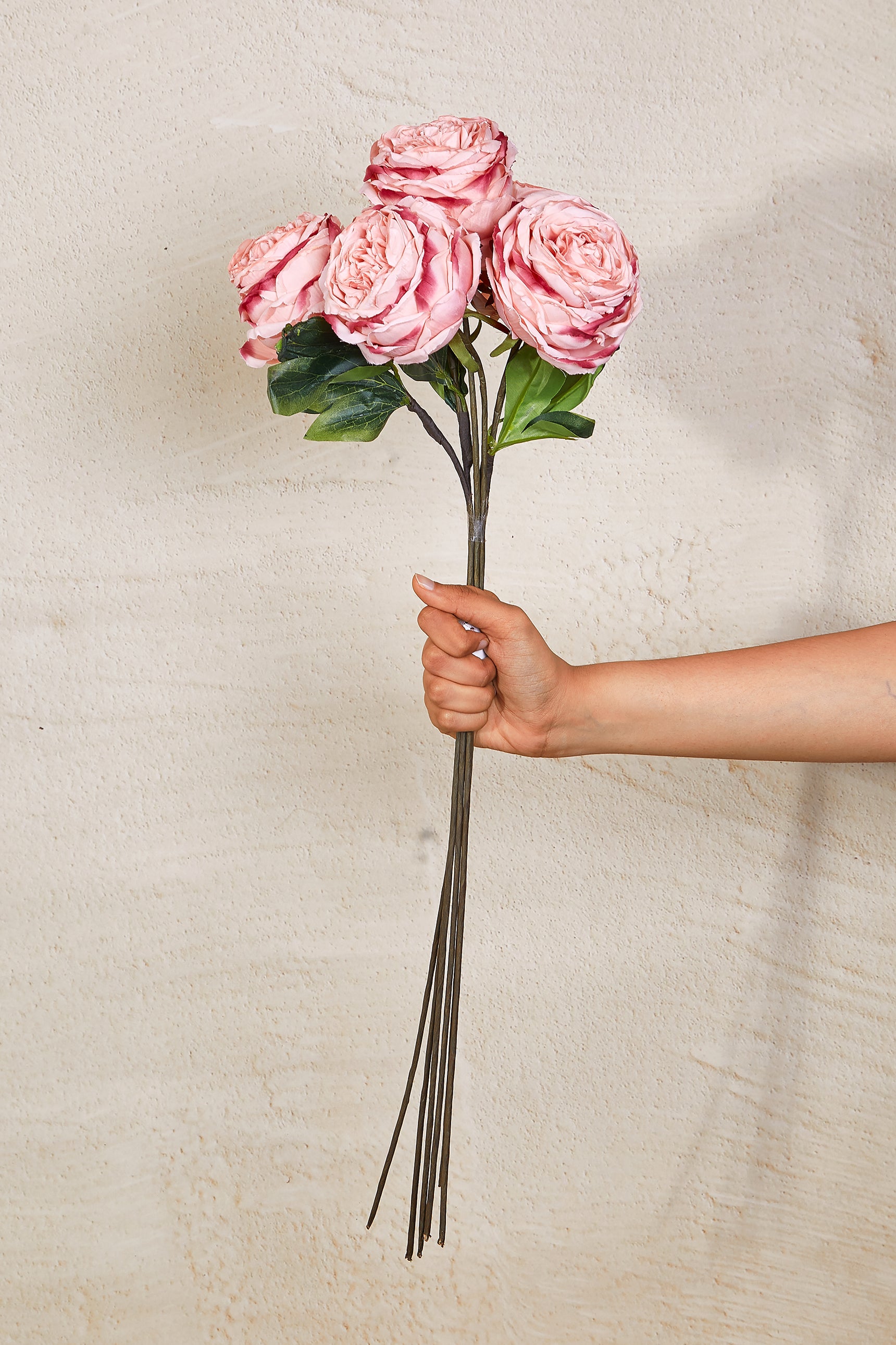 Artificial Pink Rose Bunch