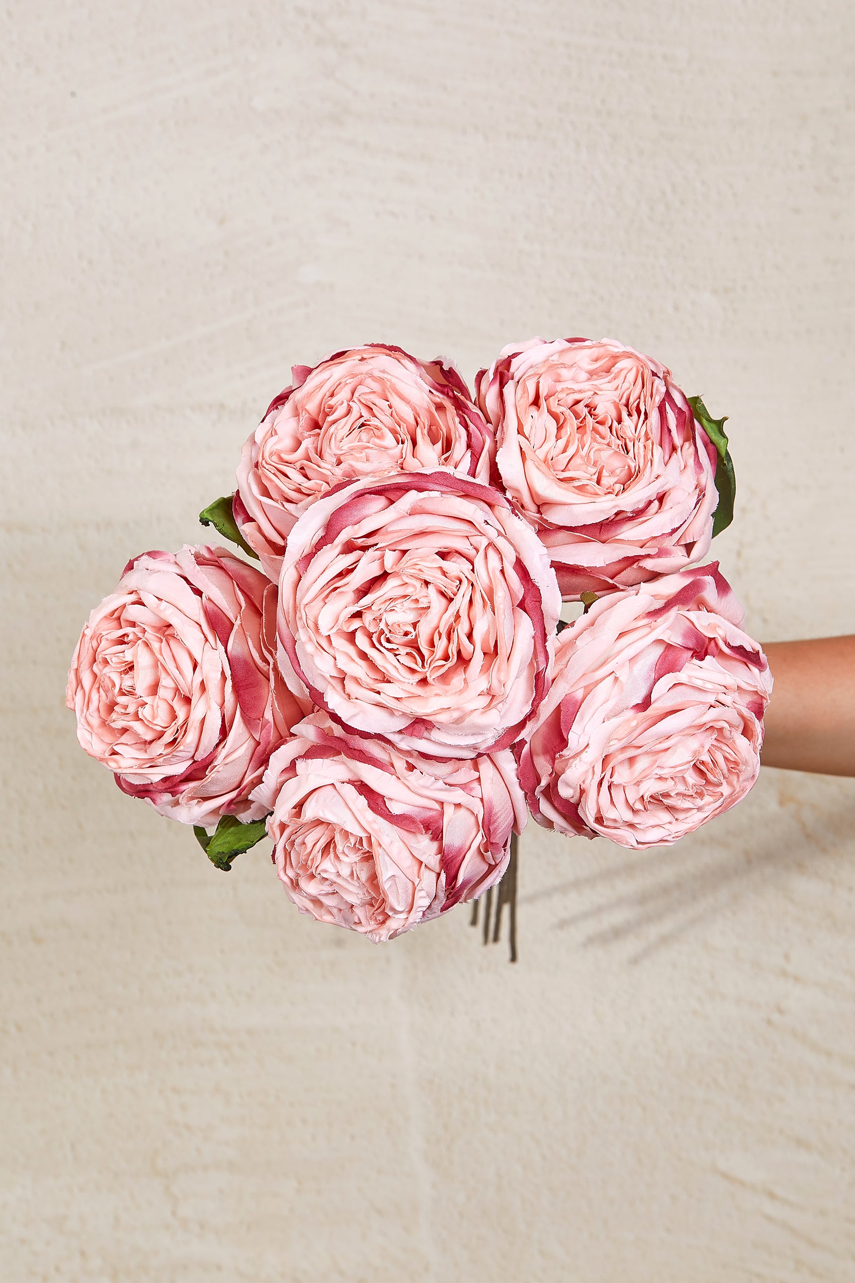 Artificial Pink Rose Bunch