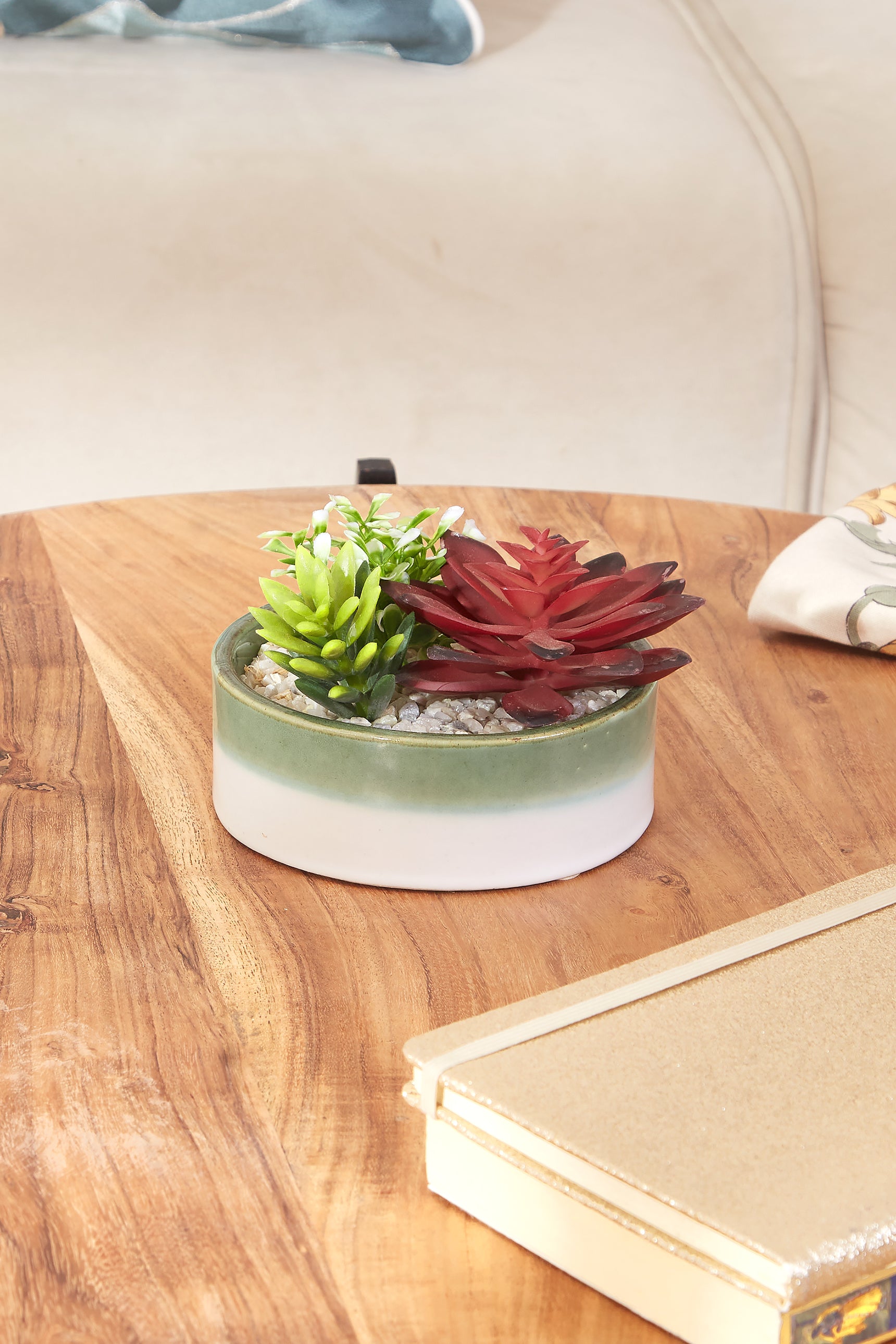 Flower Arrangement - Round Ceramic Pot