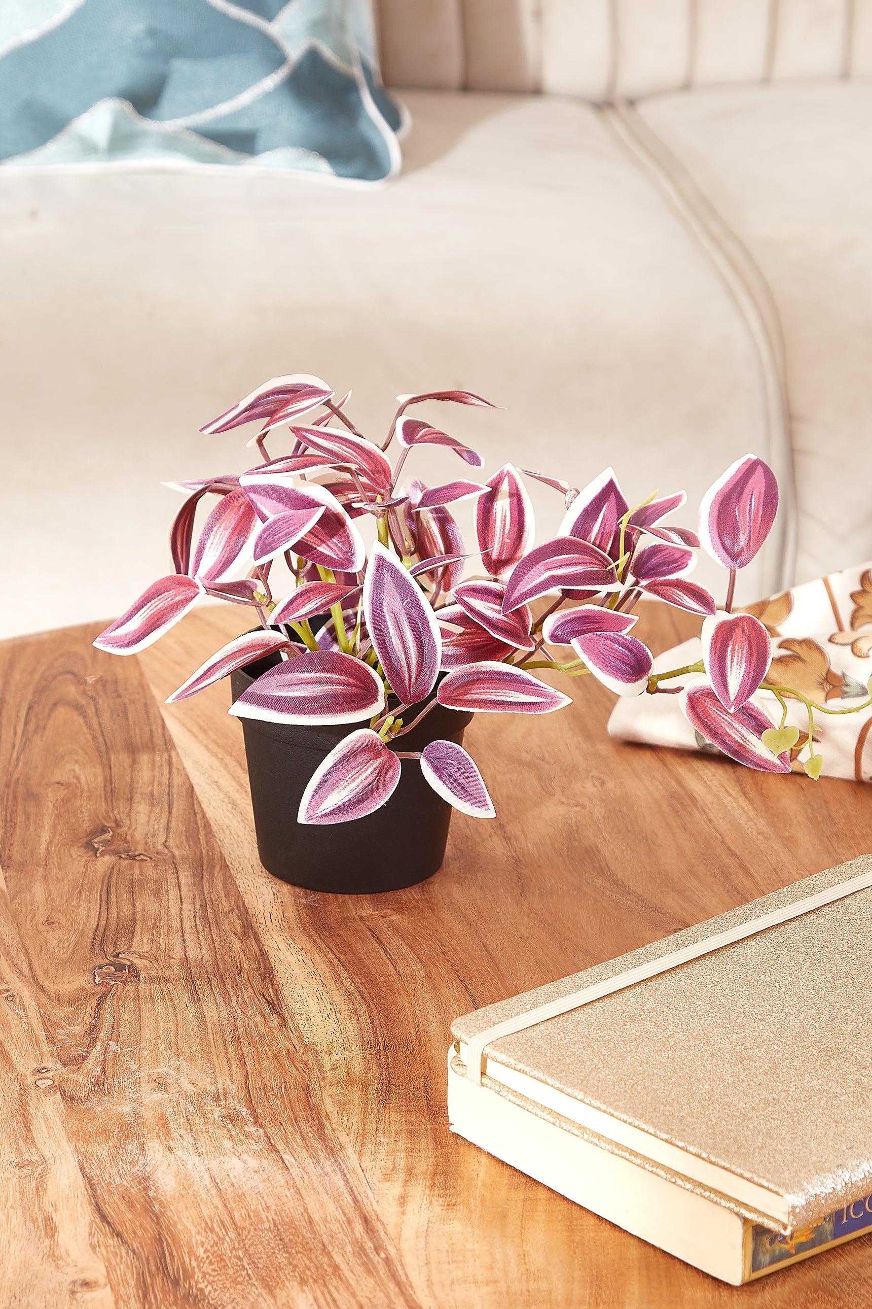 Artificial Purple Zebrine Succulent