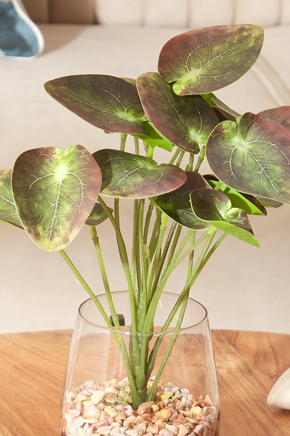 Gilded Glass Vase with Eucalyptus