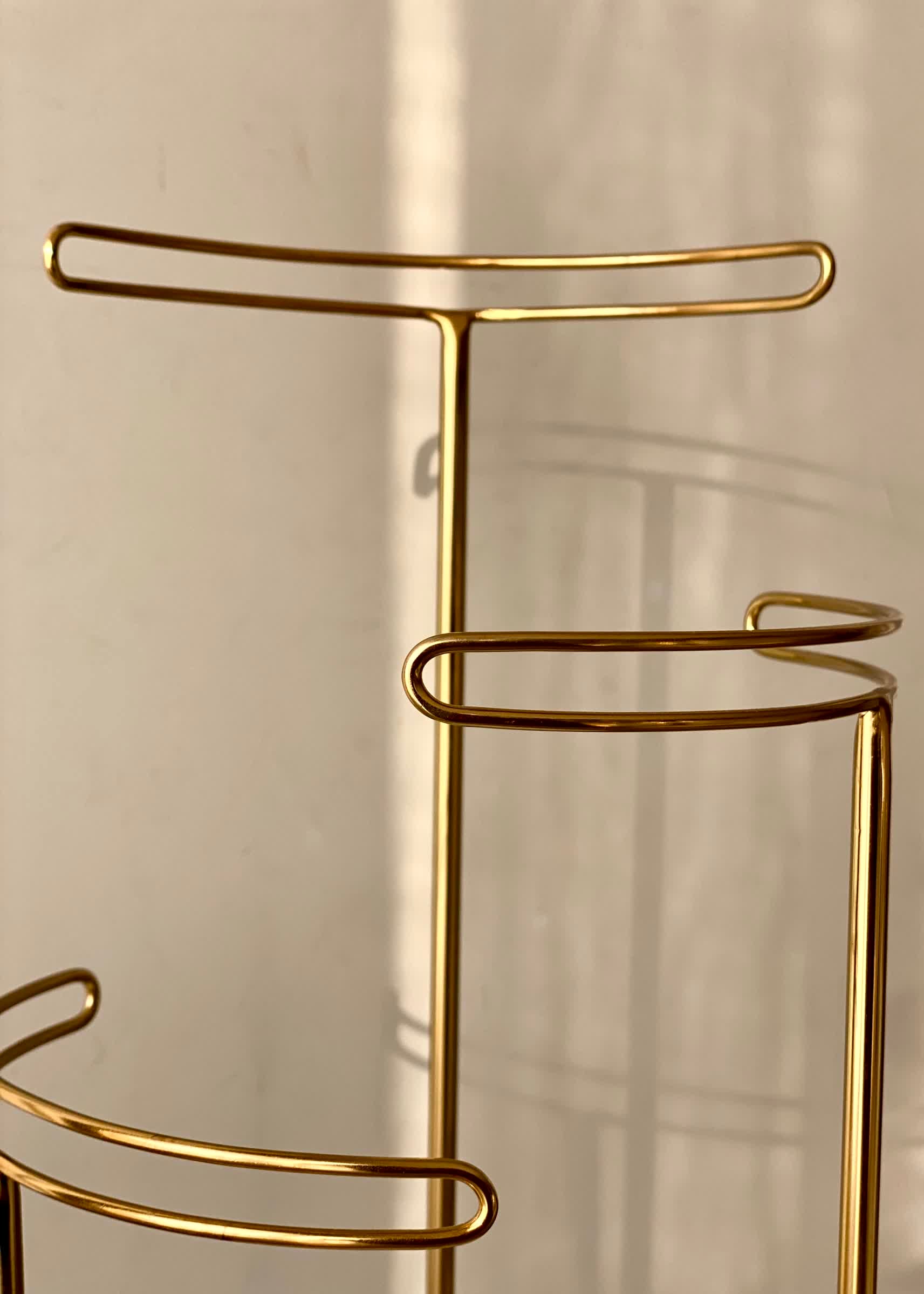 Opal Hand Towel Stand - White & Gold