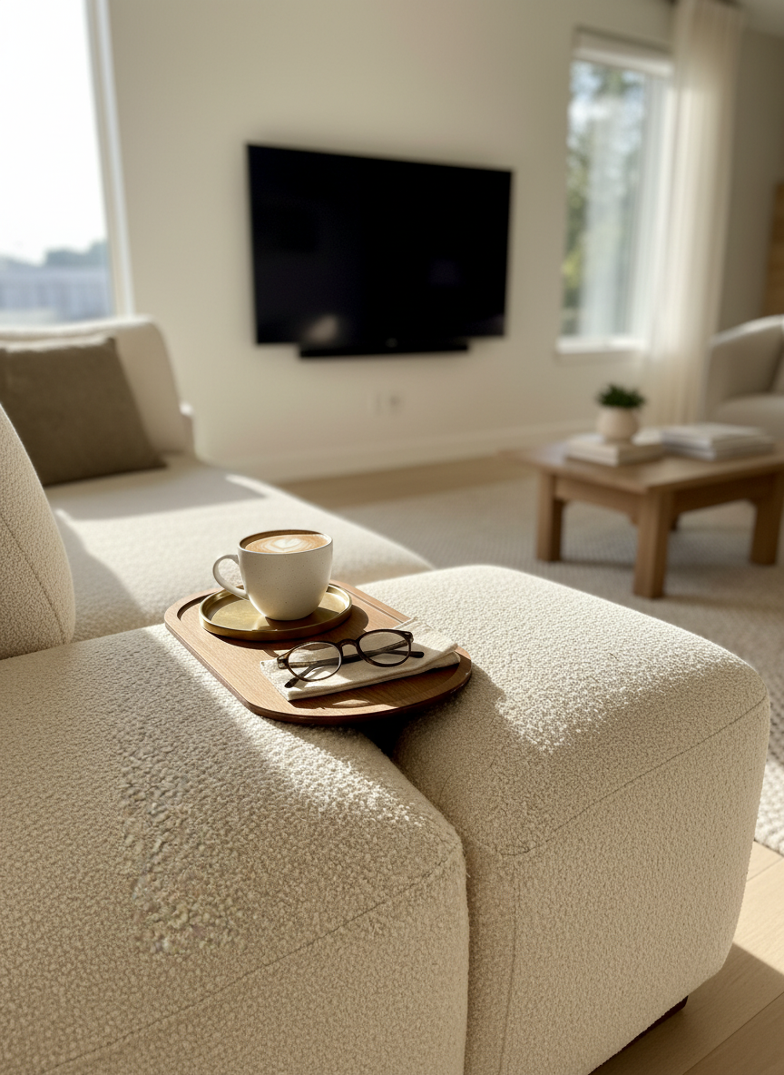 Elm Sofa Tray - Brown