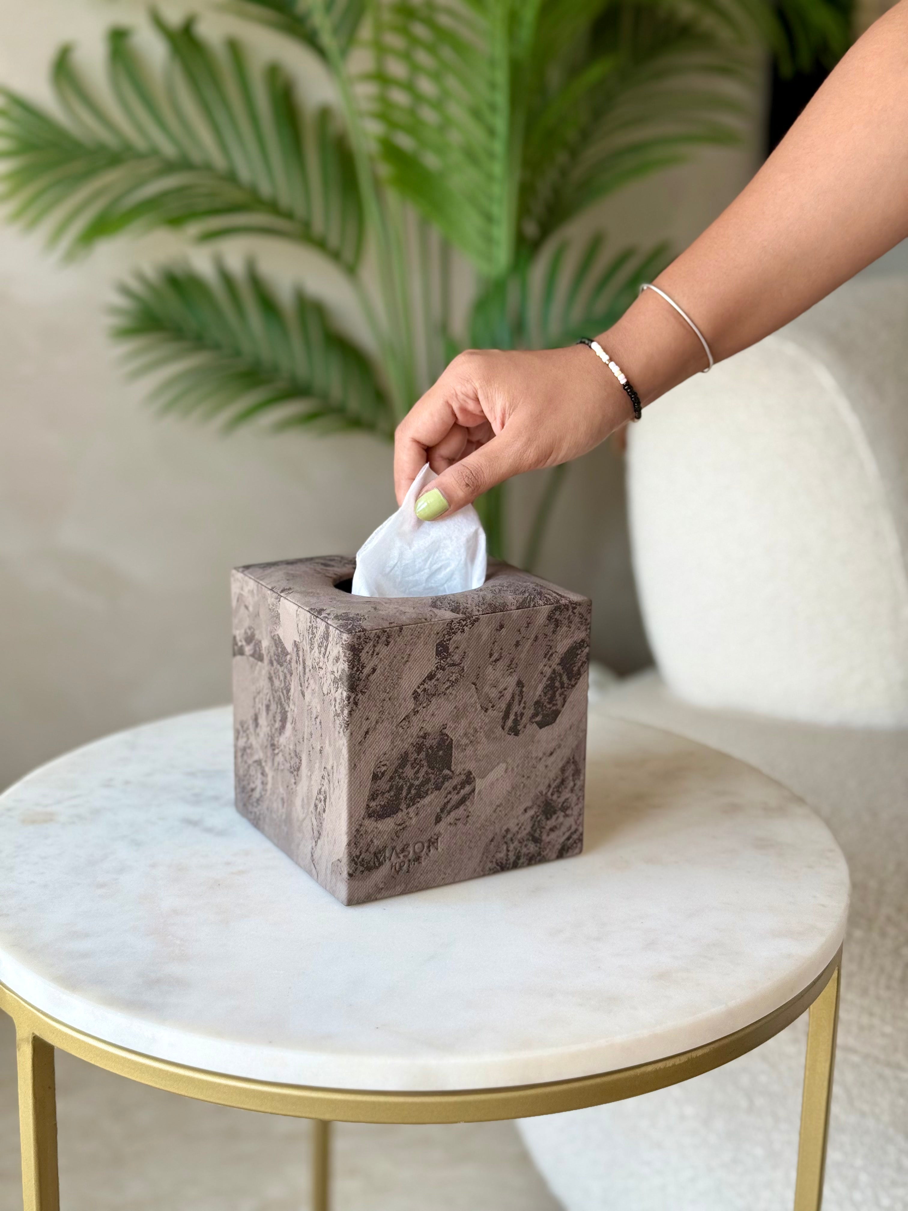 Indo Mocha Square Tissue Box