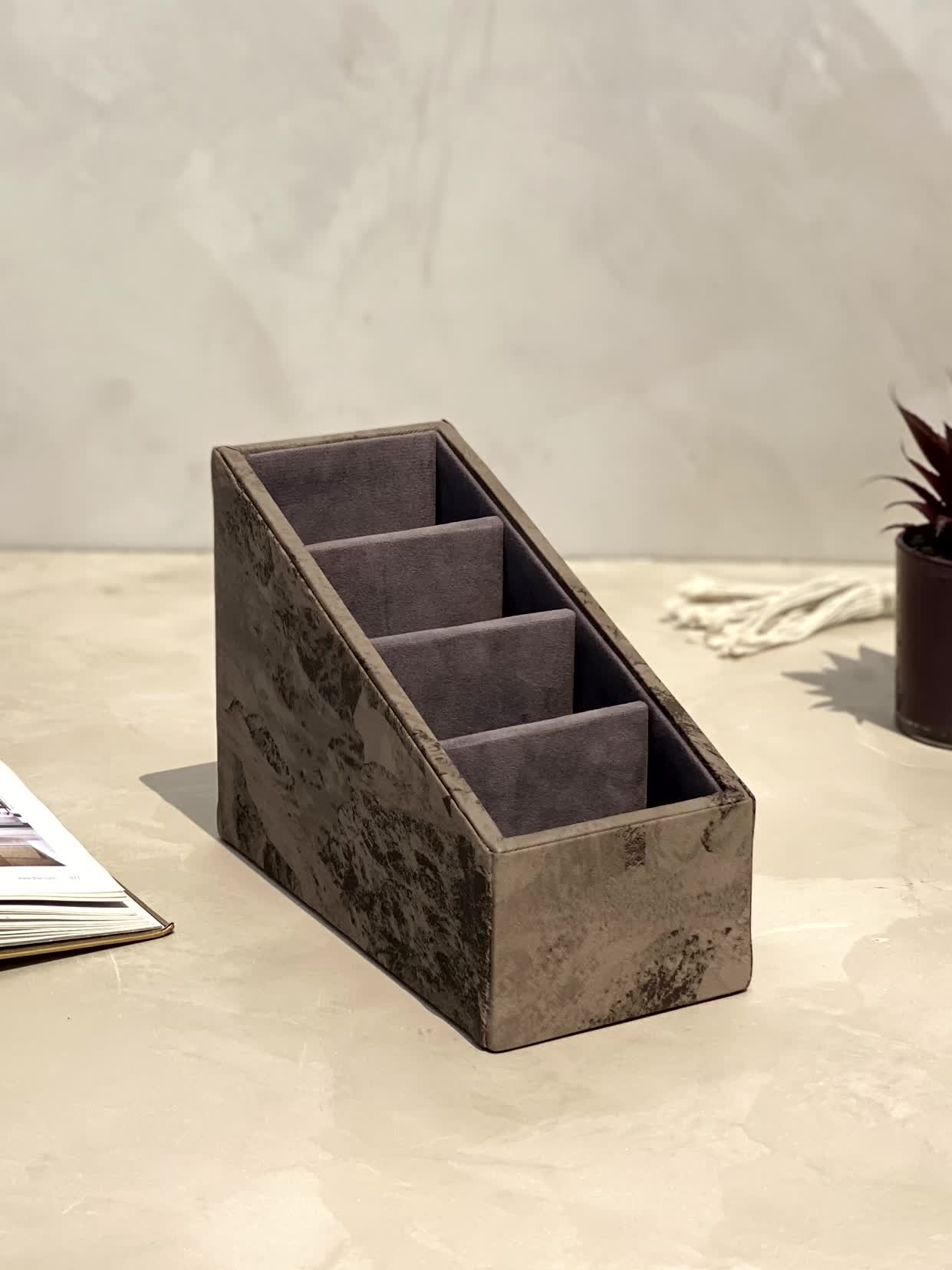 Indo Mocha Remote Holder - 4 Slot