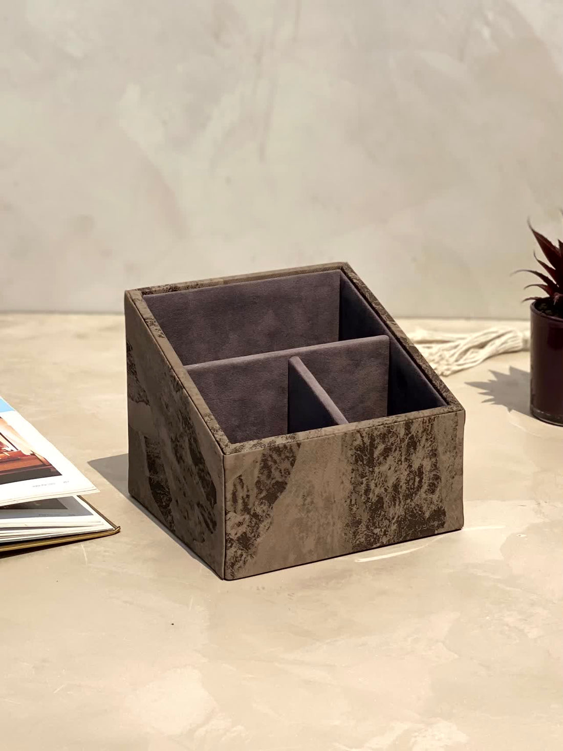 Indo Mocha Remote Holder - 3 Slot