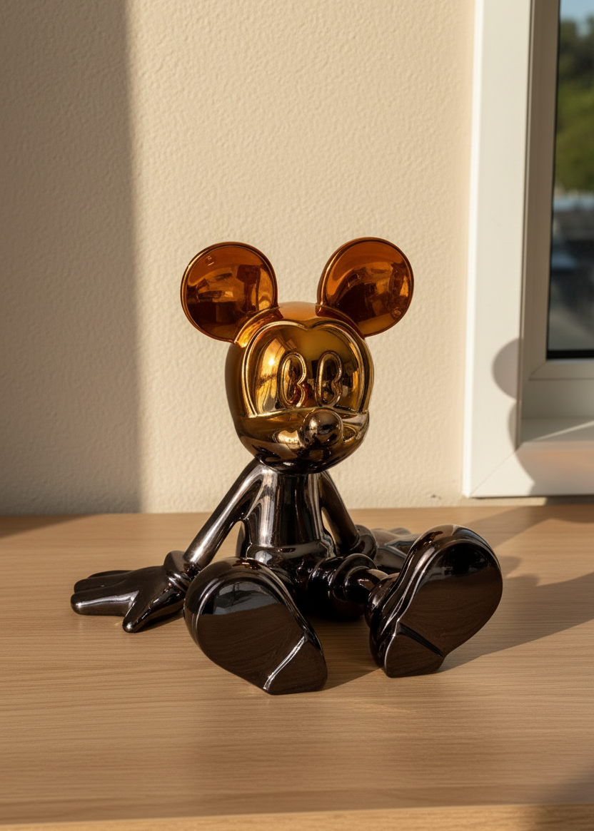 Metallic Micky Mouse Artefact - Medium