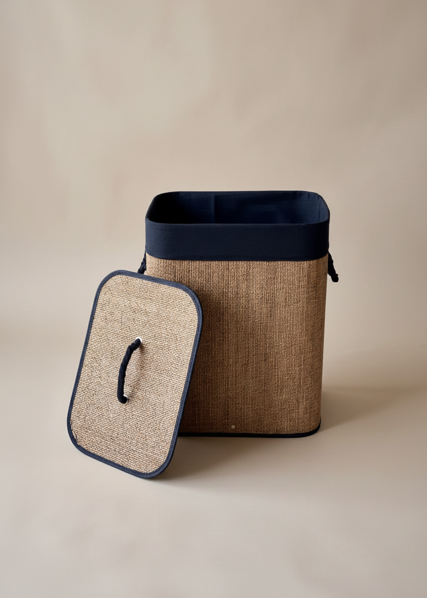 Terra Laundry Basket - Black & Brown