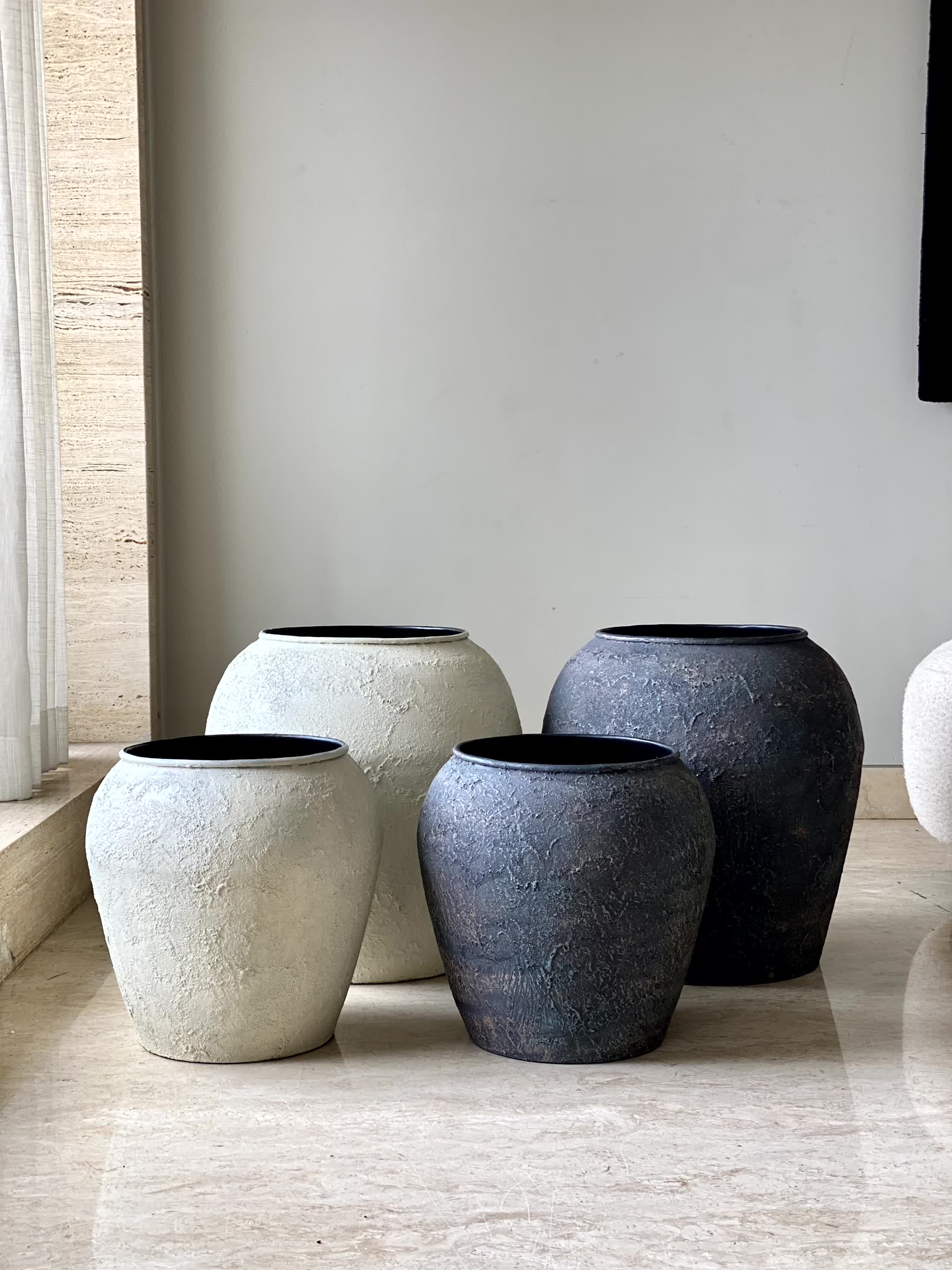 Mesa Planters - Rustic Ash Grey