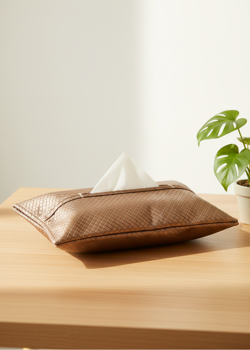 Braided Brown Tissue Cover