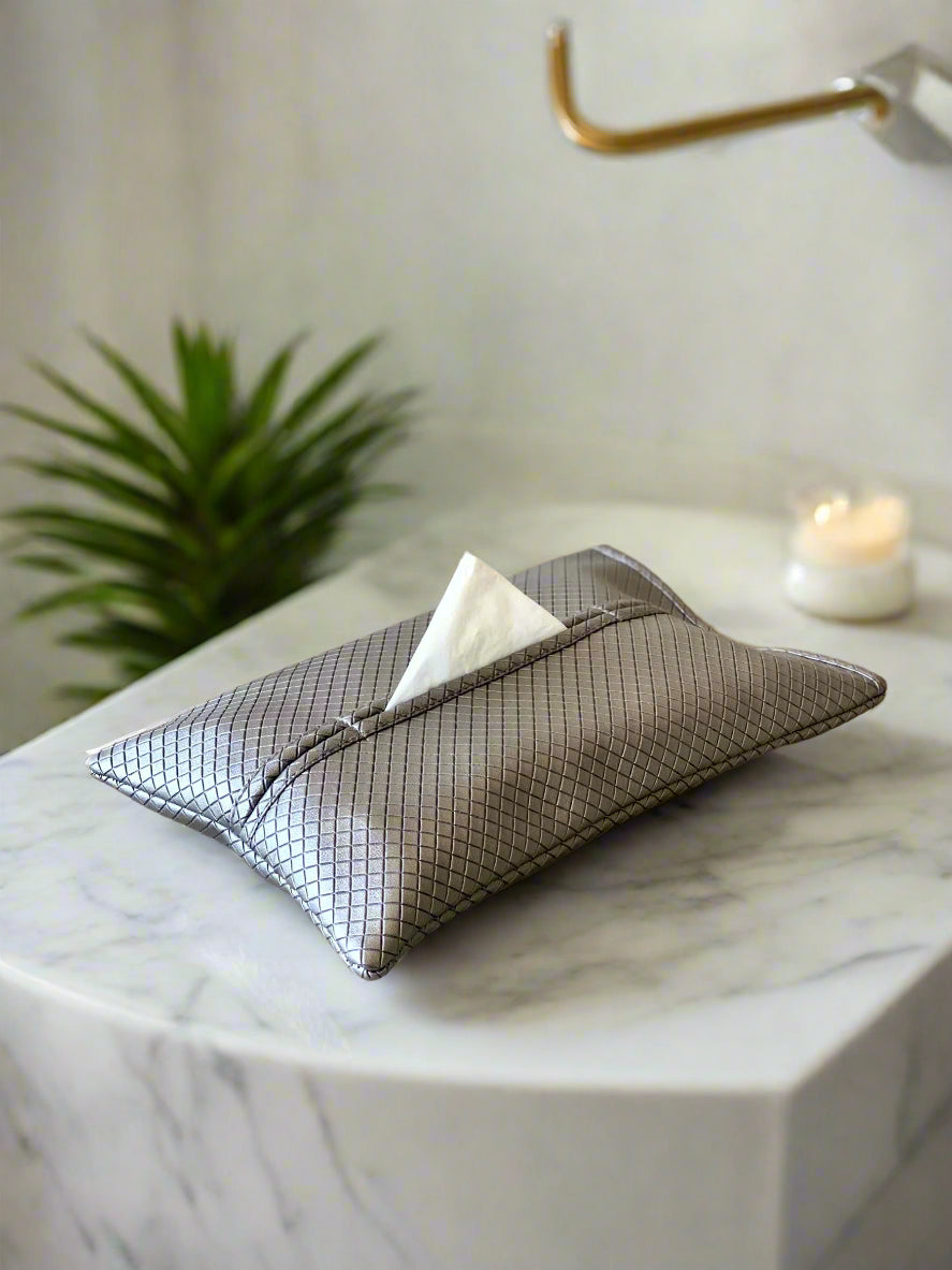 Braided Grey Tissue Cover