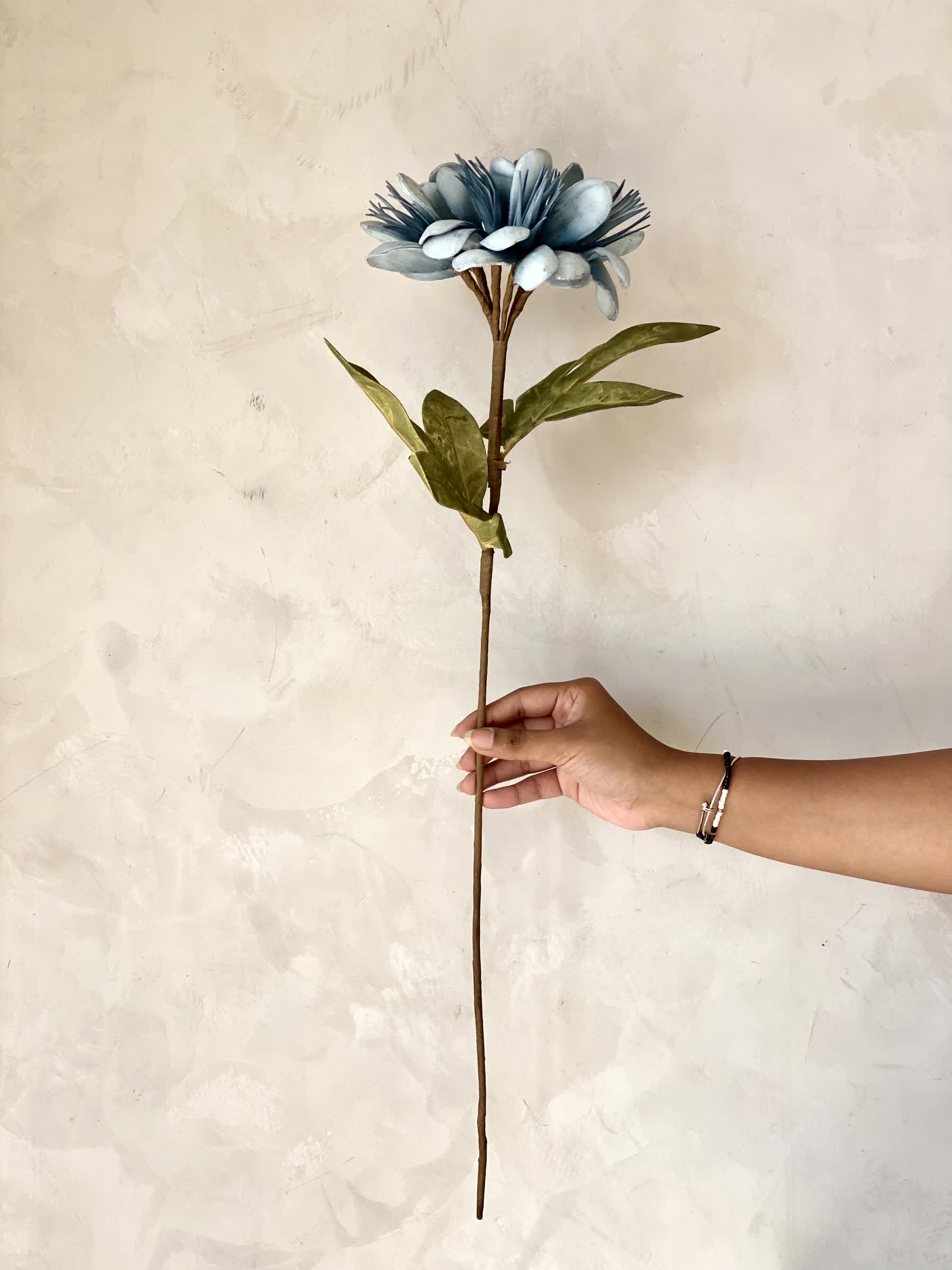 Artificial Peruvian Lily Stem - Blue (One Stem)